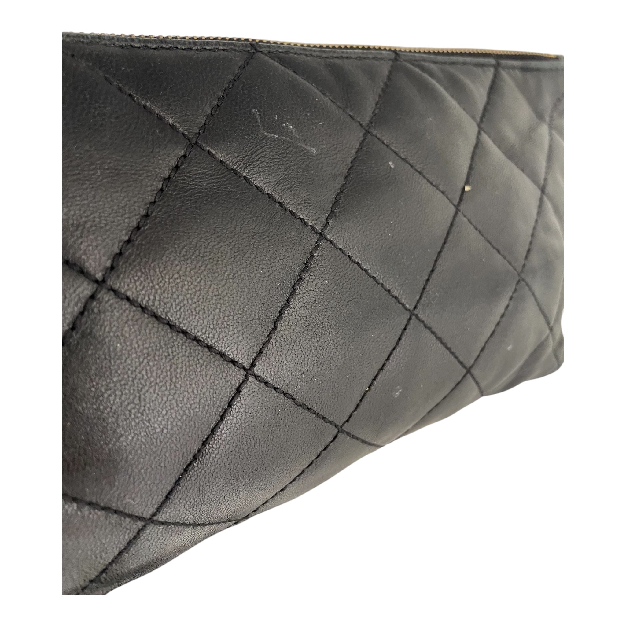 SAINT LAURENT/Clutch Bag/Leather/BLK/quilted leather view 7