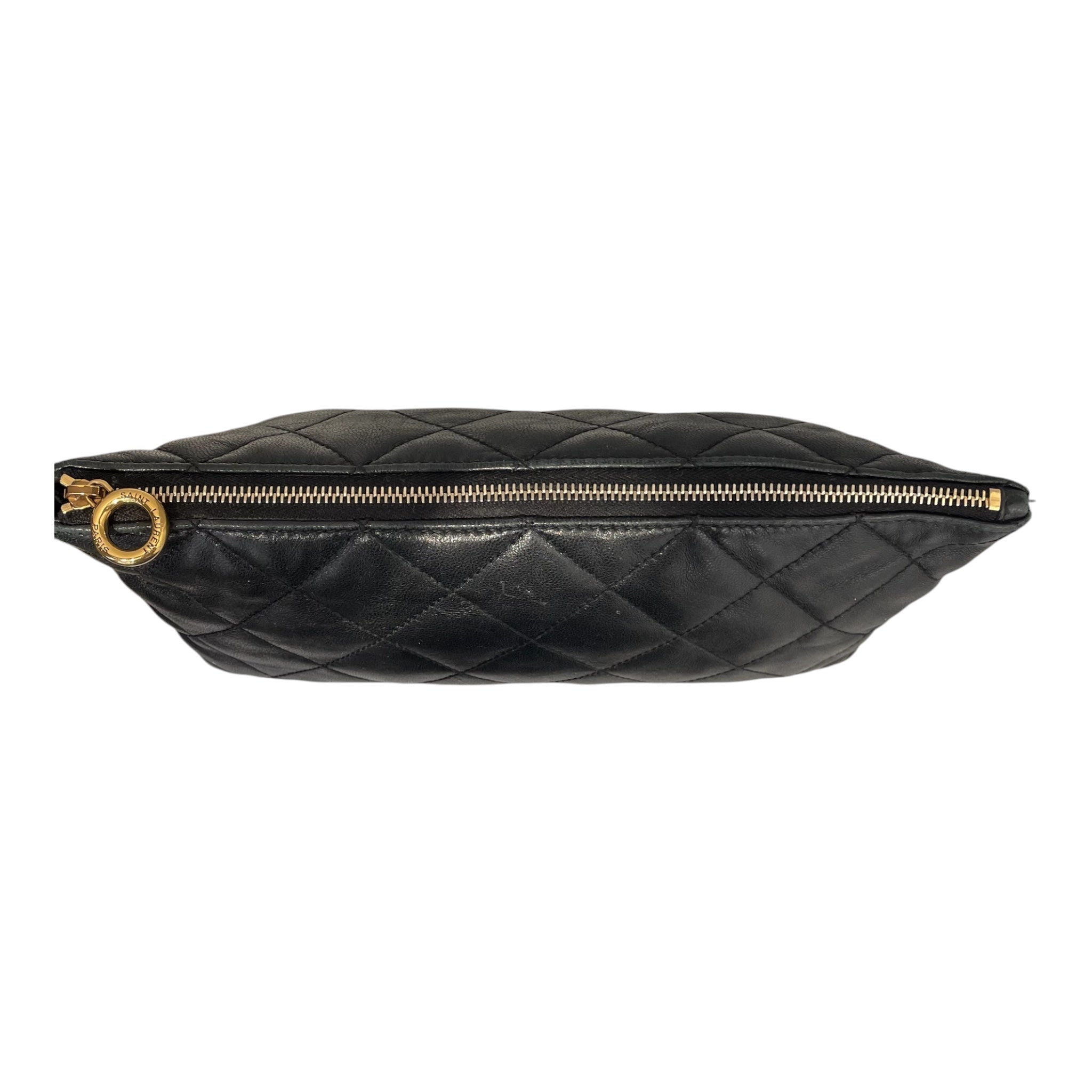 SAINT LAURENT/Clutch Bag/Leather/BLK/quilted leather view 6