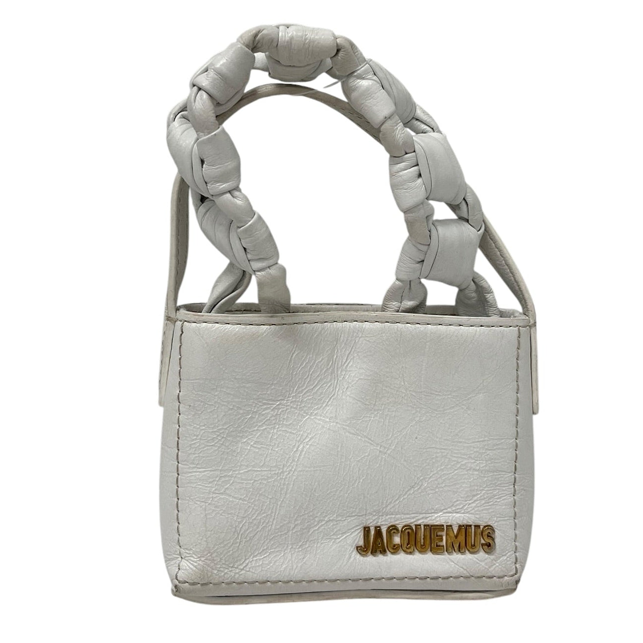 JACQUEMUS/Pouch/Leather/WHT/TWISTED HANDLE SAC NOEUD view 1