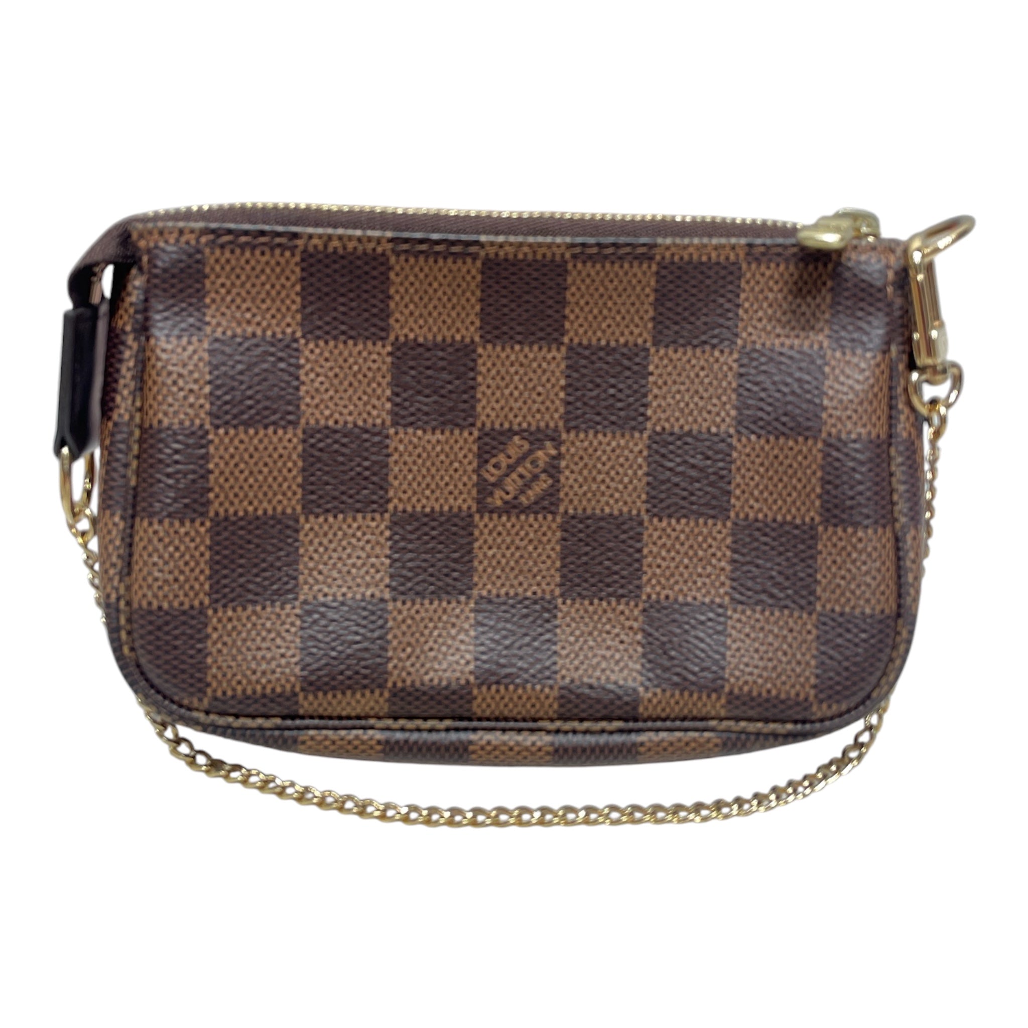 LOUIS VUITTON/Pouch/Leather/BRW/MINI POCHETTE/DAMIER EBENE view 1