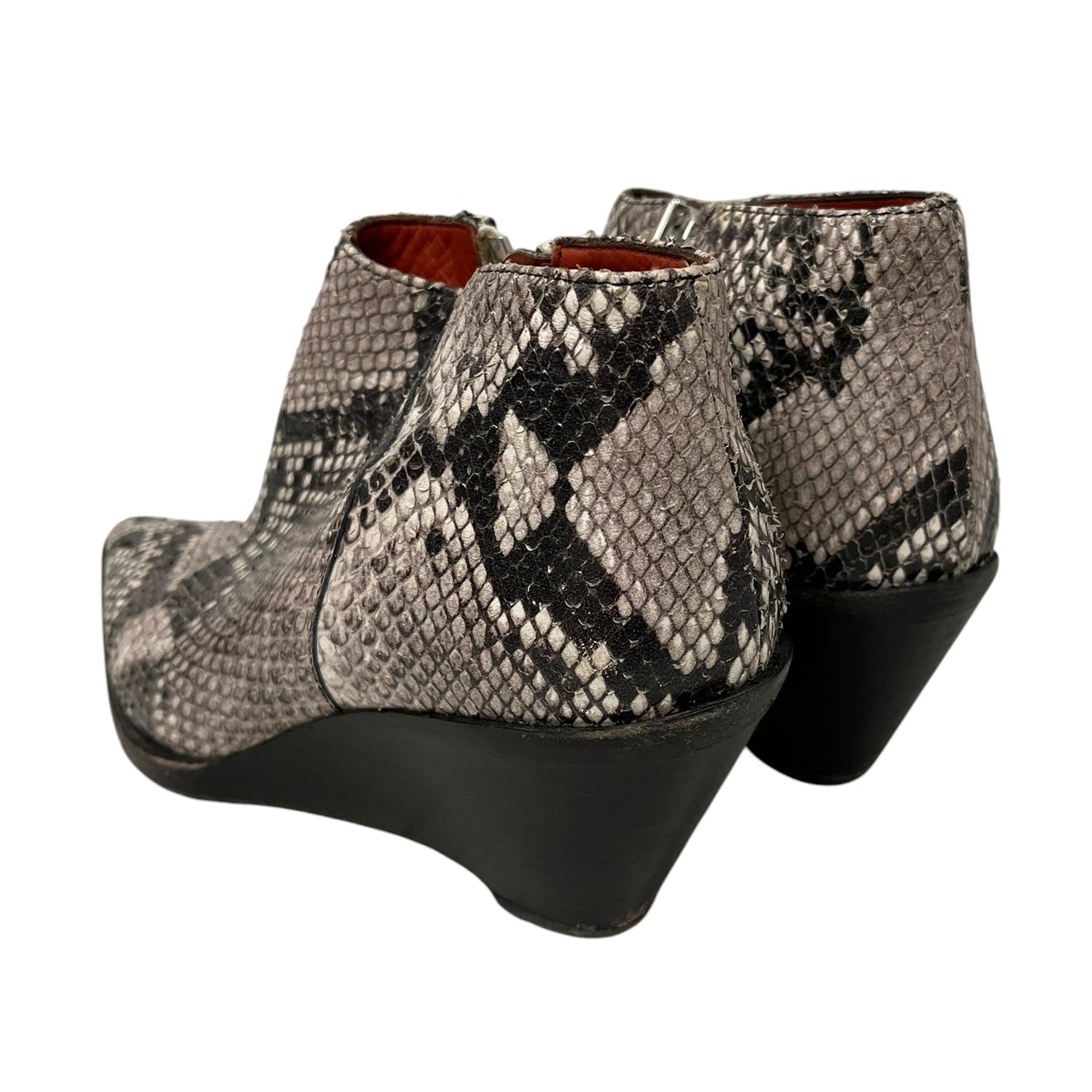 Acne Studios/Booties/EU 39/Animal Pattern/Leather/GRY/snake skin booties view 2