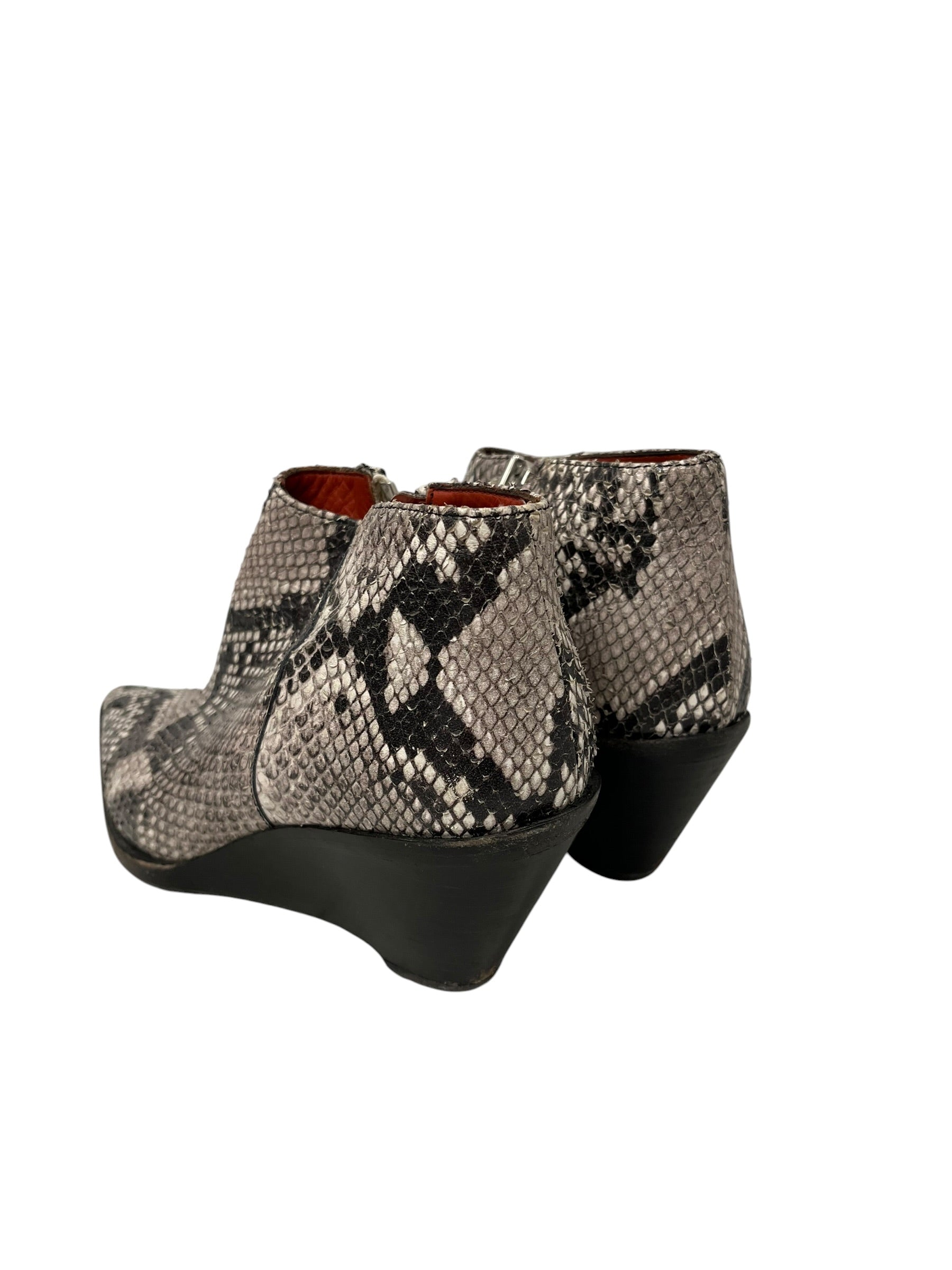 Acne Studios/Booties/EU 39/Animal Pattern/Leather/GRY/snake skin booties view 2