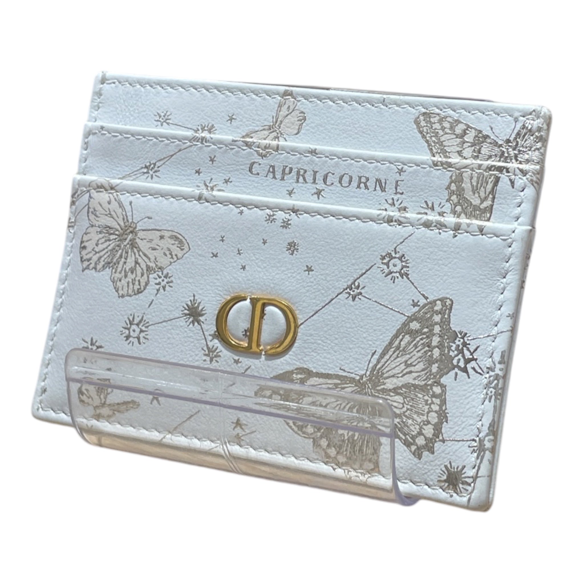 Christian Dior/Wallet/All Over Print/Leather/WHT/L's/capricorne five slot view 1