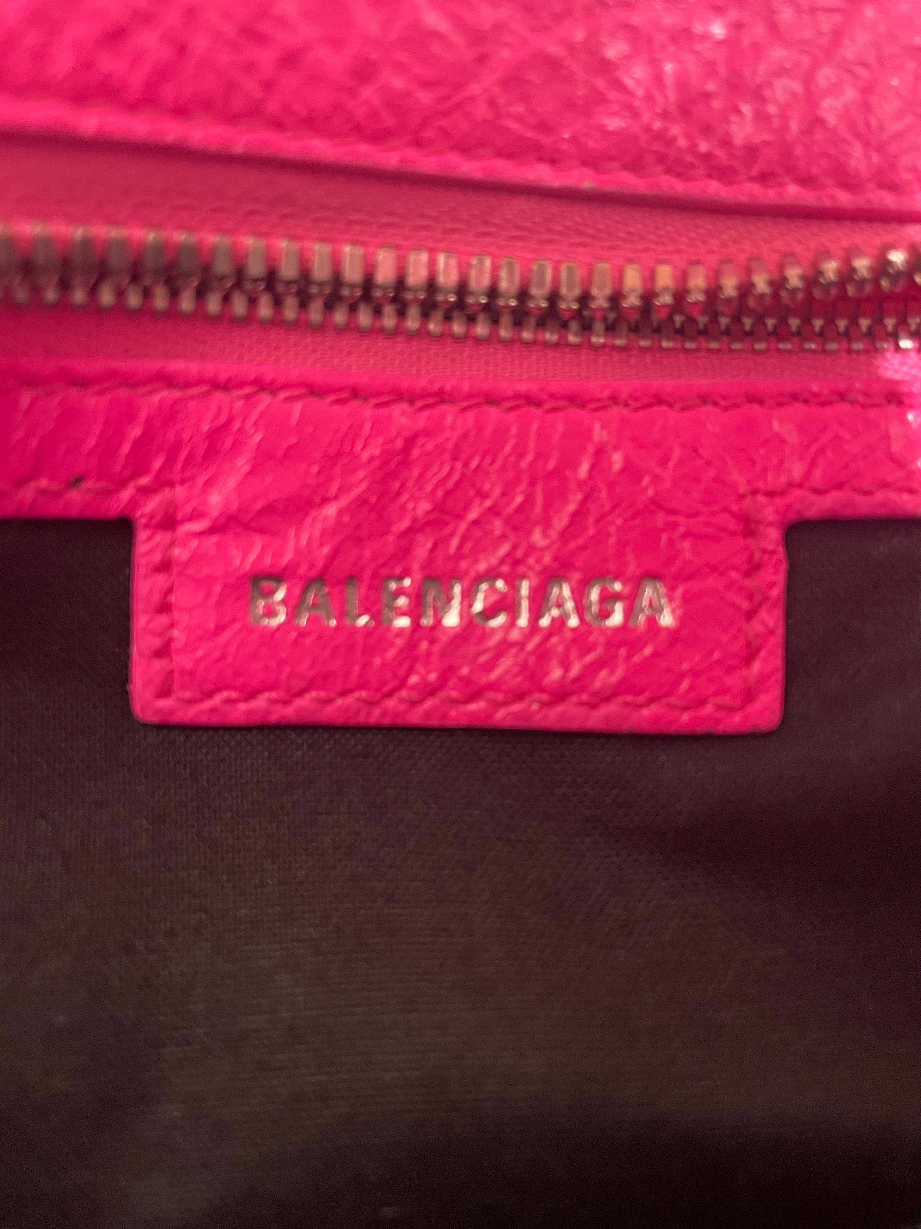 BALENCIAGA/Cross Body Bag/Leather/PNK/neo cagole hot pink view 4