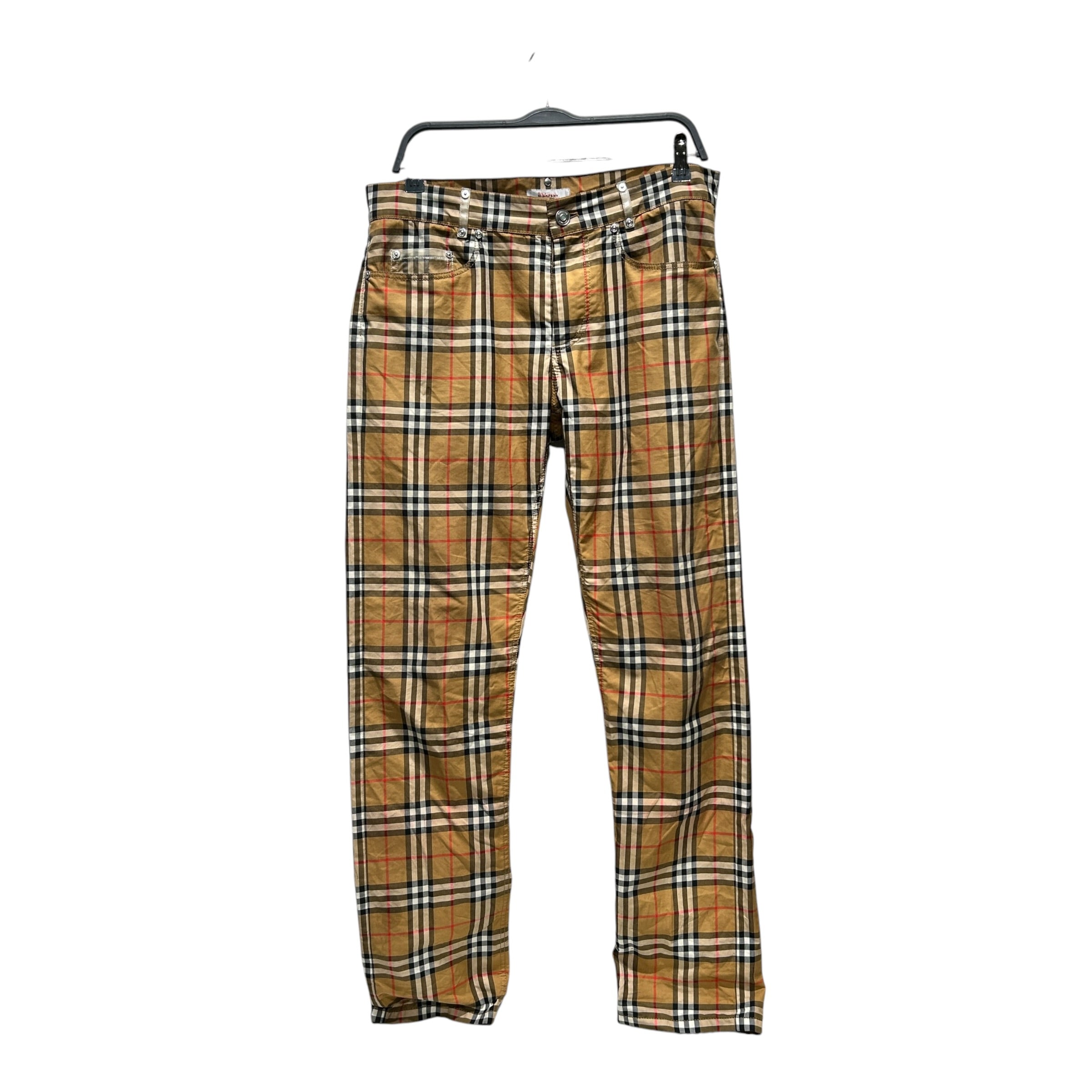 BURBERRY/Vivienne Westwood/Pants/48/Cotton/BRW/Plaid/PLASTIC POCKETS W MULTI ZIP view 1