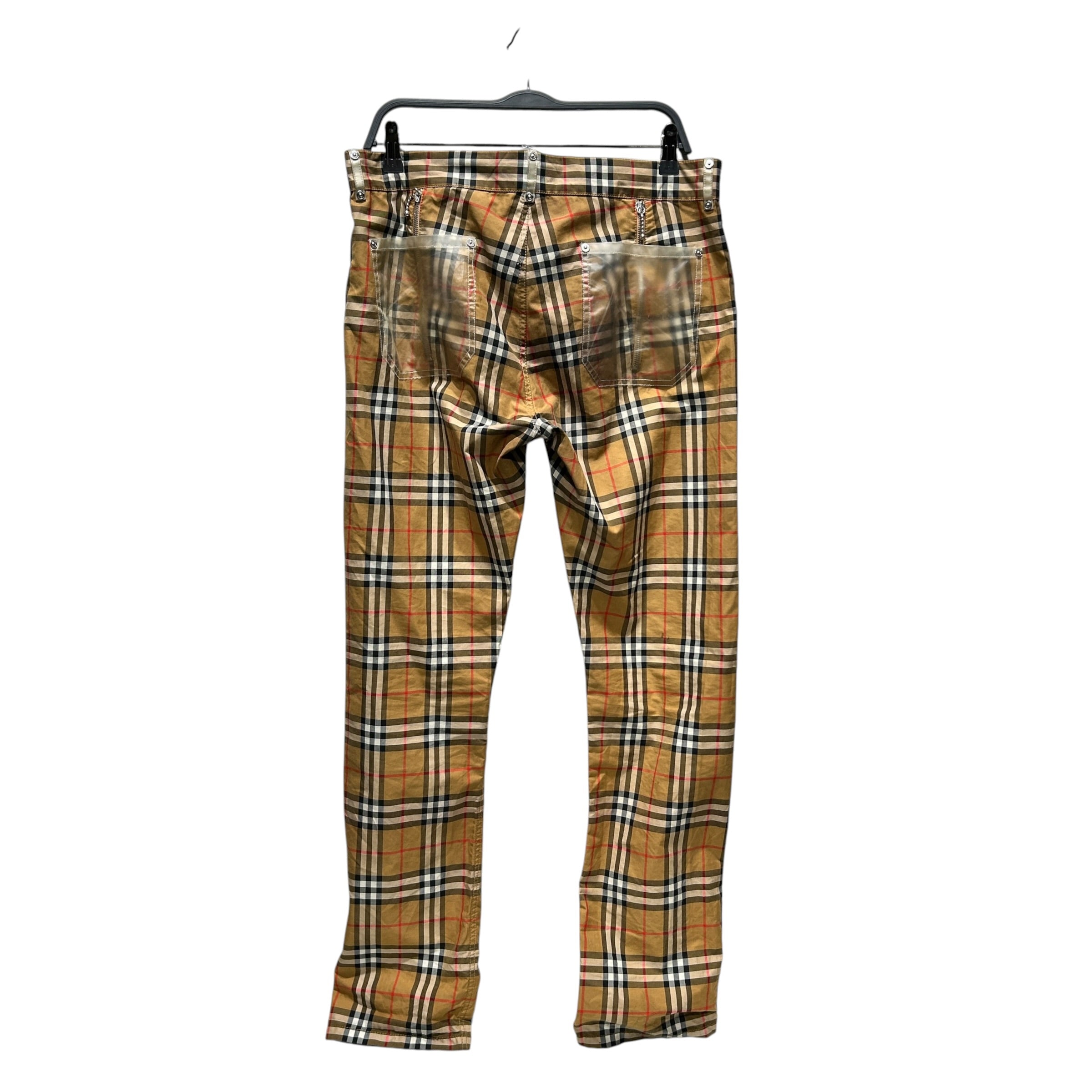 BURBERRY/Vivienne Westwood/Pants/48/Cotton/BRW/Plaid/PLASTIC POCKETS W MULTI ZIP view 2