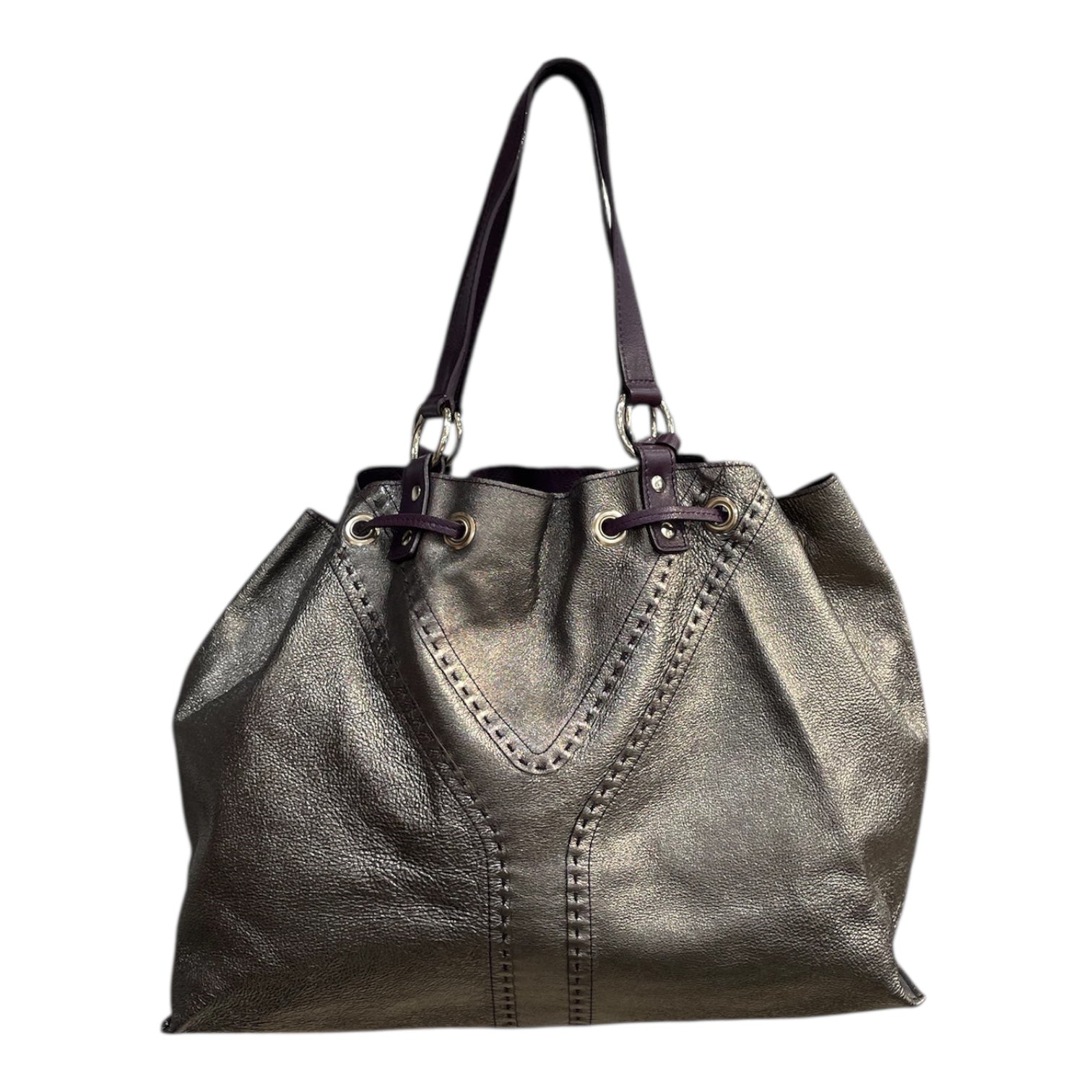 YVES SAINT LAURENT/Tote Bag/Leather/PPL/Double Sac Y Reversible view 1