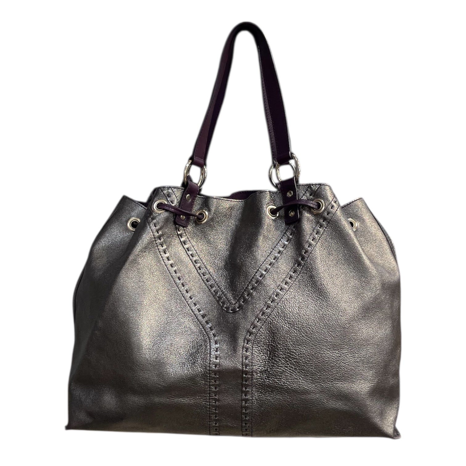 YVES SAINT LAURENT/Tote Bag/Leather/PPL/Double Sac Y Reversible view 2