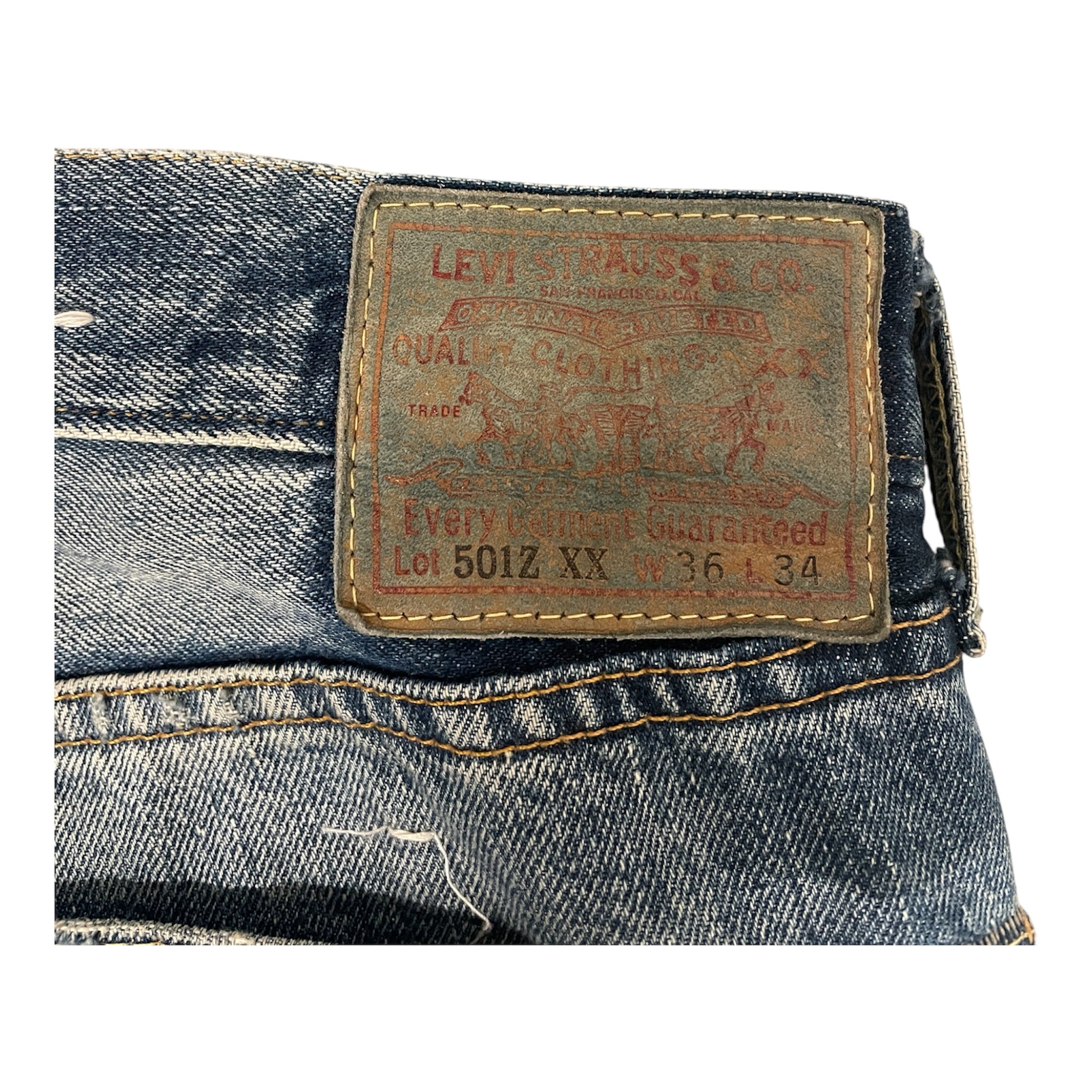 Levis CALIFORNIA/Pants/36/Cotton/BLU/VINTAGE CLOTHING/PANEL STITCHE view 4