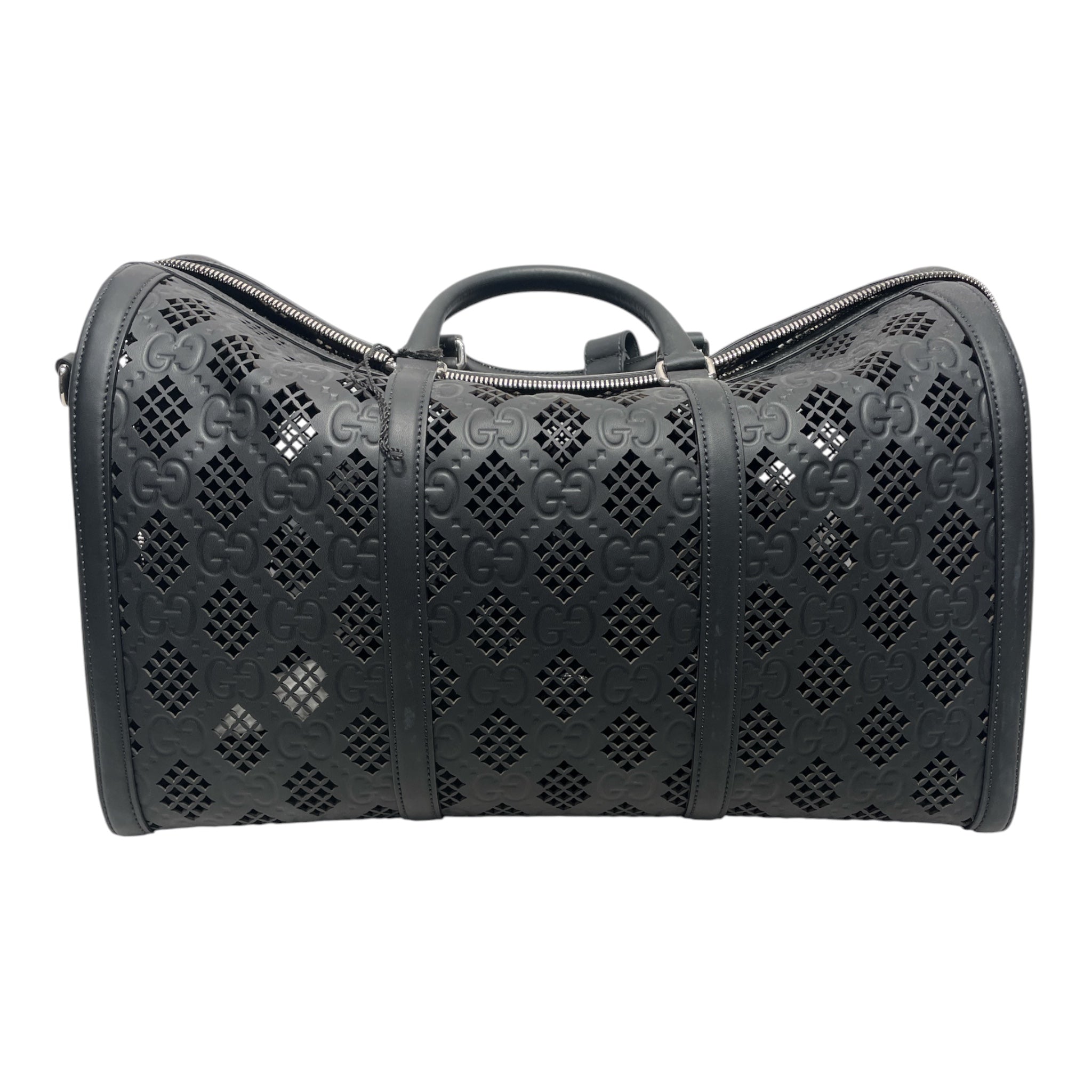 GUCCI/Boston Bag/Leather/BLK/Cut Out Weekender GG Bag view 2