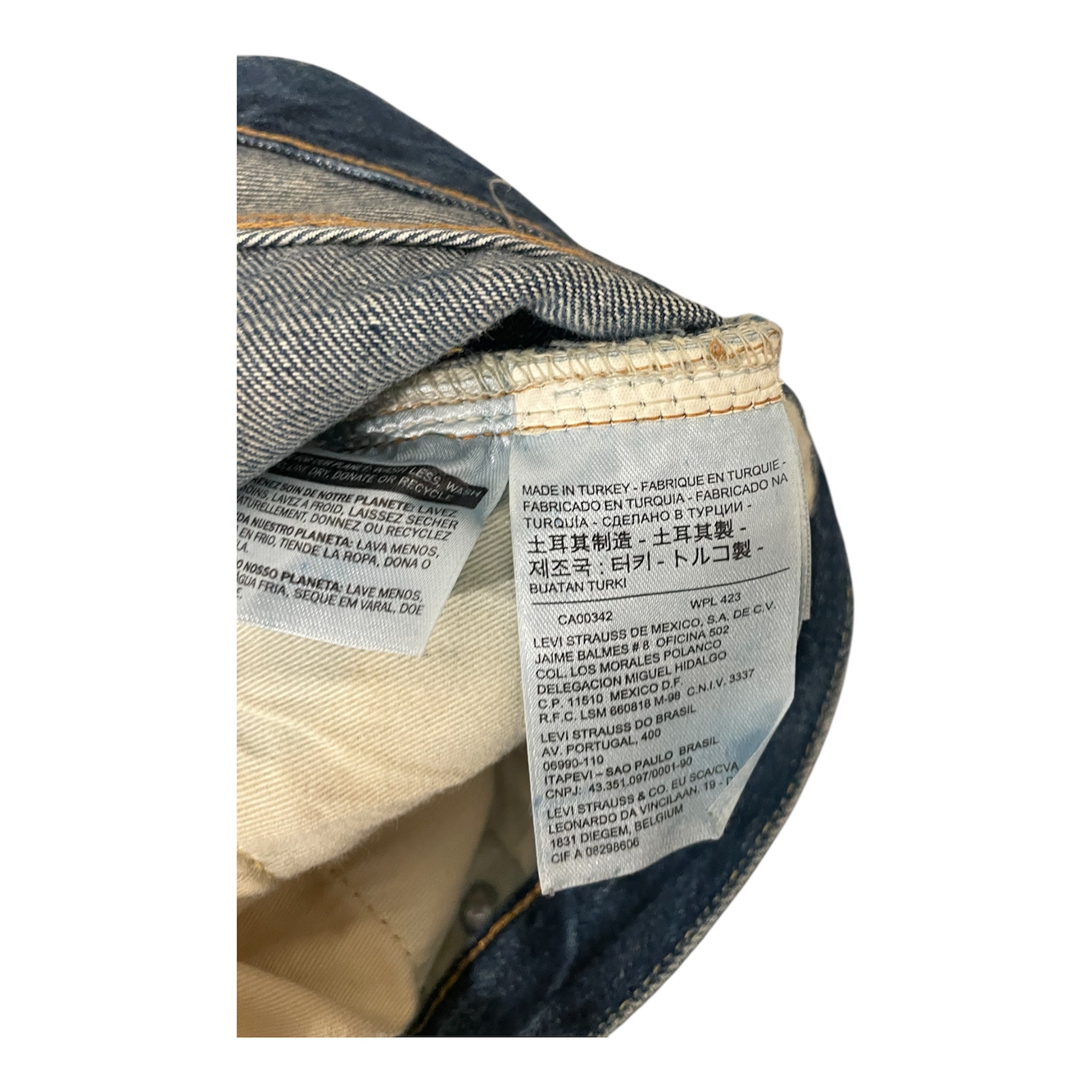 Levis CALIFORNIA/Pants/36/Cotton/BLU/VINTAGE CLOTHING/PANEL STITCHE view 3