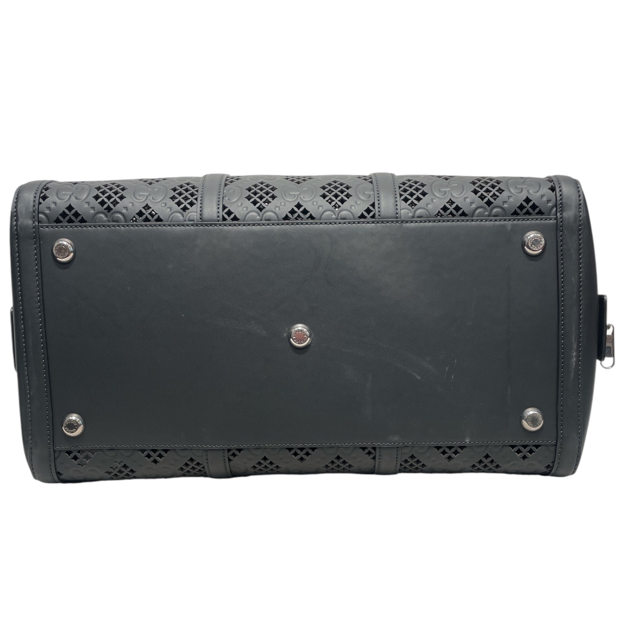 GUCCI/Boston Bag/Leather/BLK/Cut Out Weekender GG Bag view 3