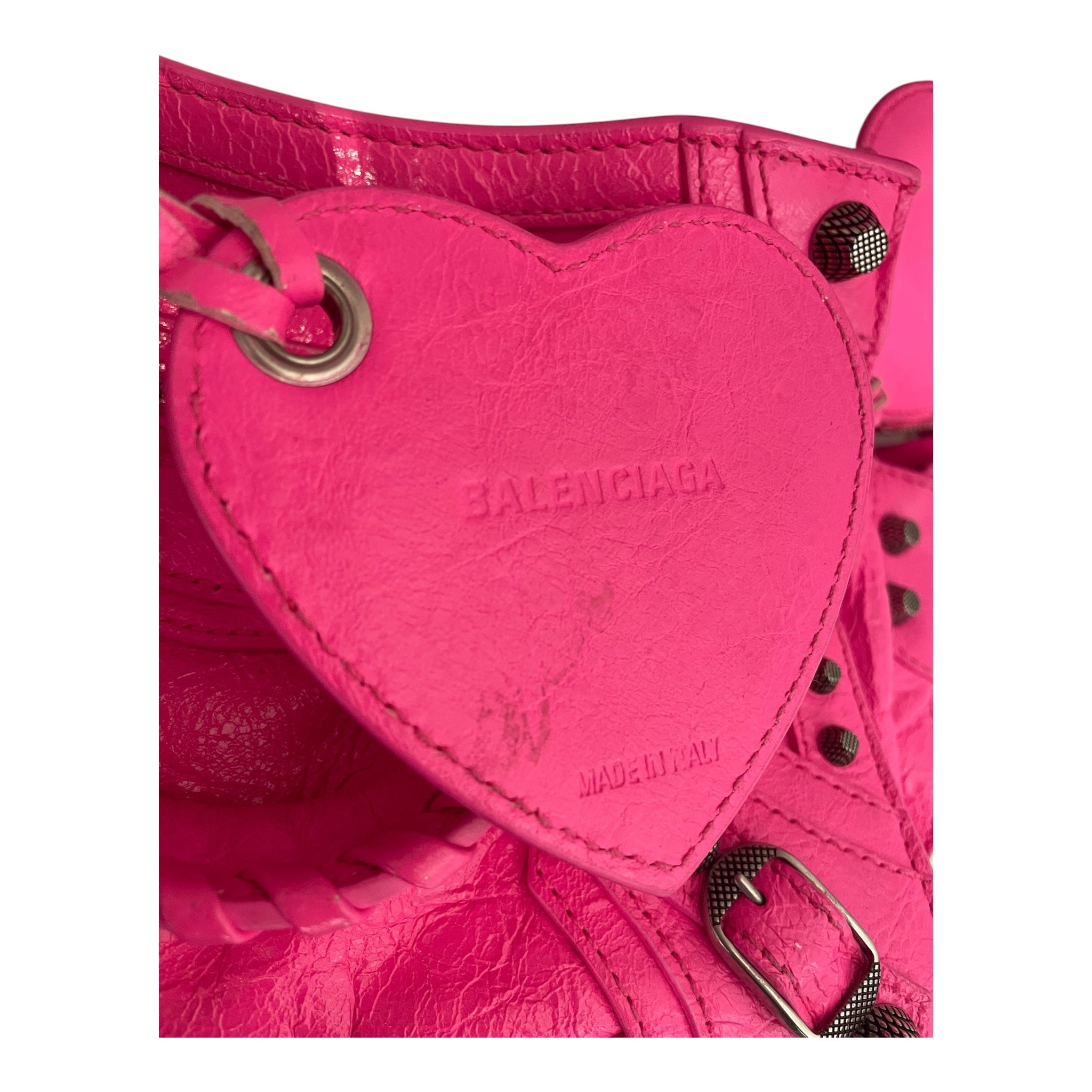 BALENCIAGA/Cross Body Bag/Leather/PNK/neo cagole hot pink view 7