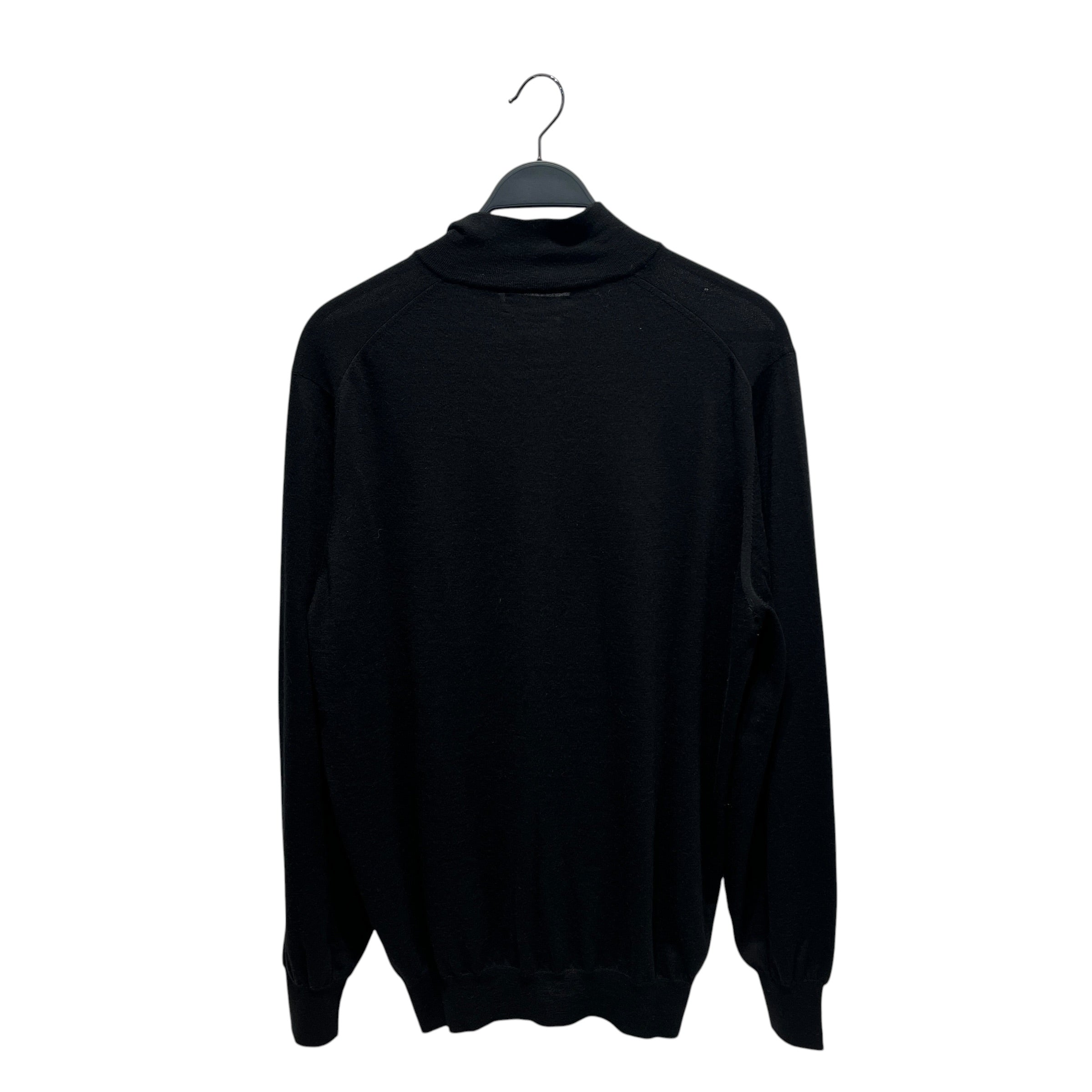 BRUNELLO CUCINELLI/Sweatshirt/XXL/Cashmere/BLK/Pullover/Black Cashmere Quarter Zip SLV view 2