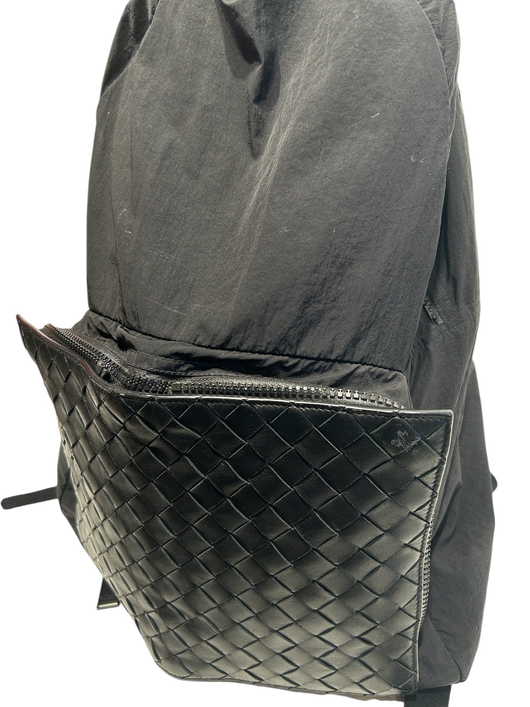 BOTTEGA VENETA/Backpack/Nylon/BLK/Intrecciato Nylon Backpack view 7