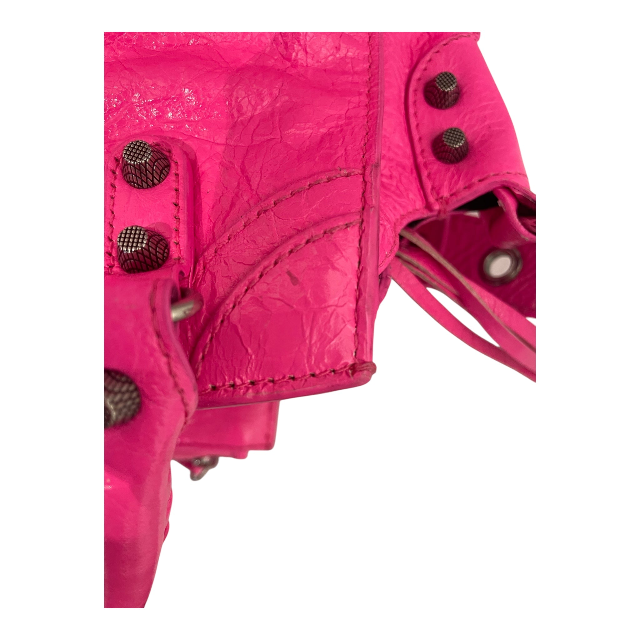 BALENCIAGA/Cross Body Bag/Leather/PNK/neo cagole hot pink view 9