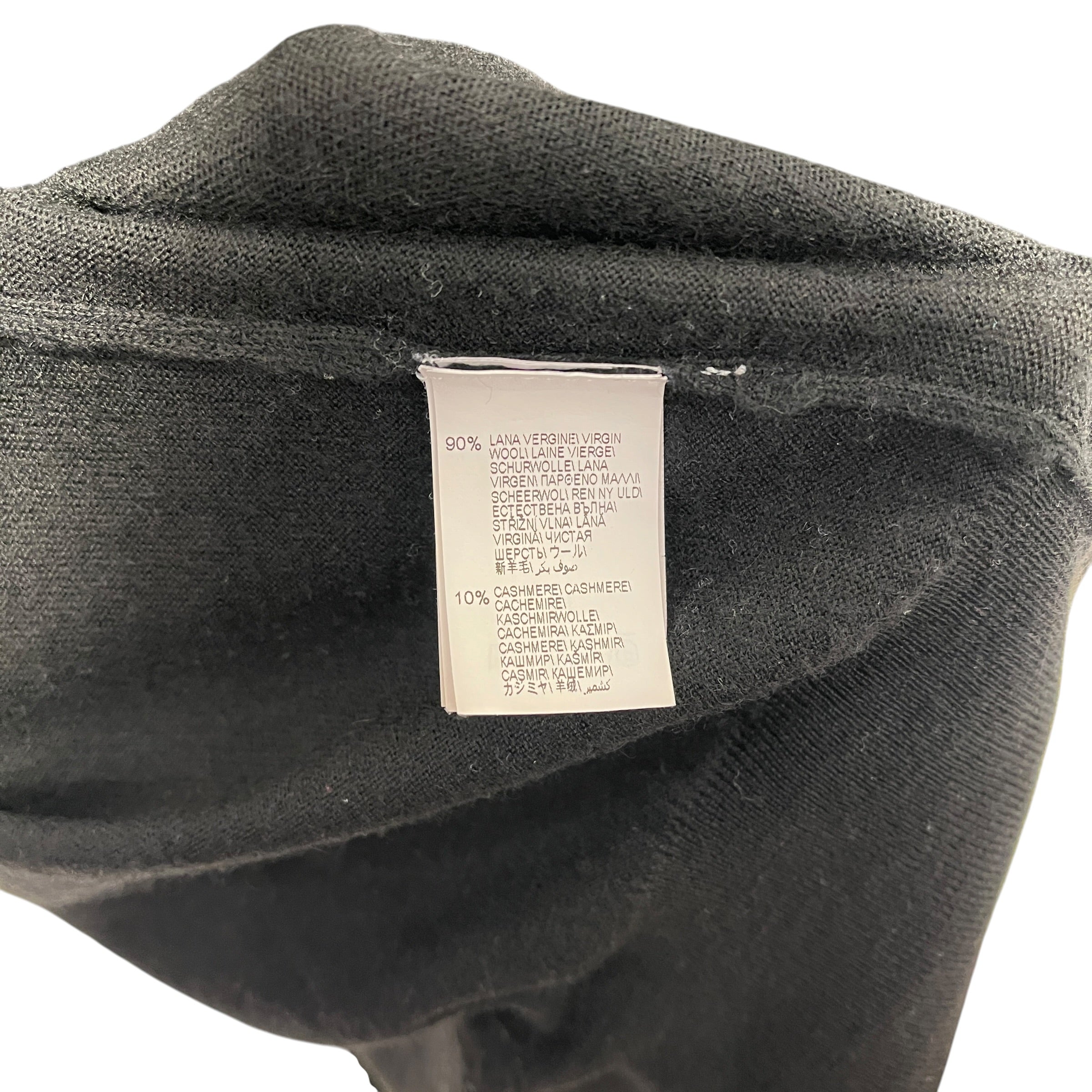 BRUNELLO CUCINELLI/Sweatshirt/XXL/Cashmere/BLK/Pullover/Black Cashmere Quarter Zip SLV view 4