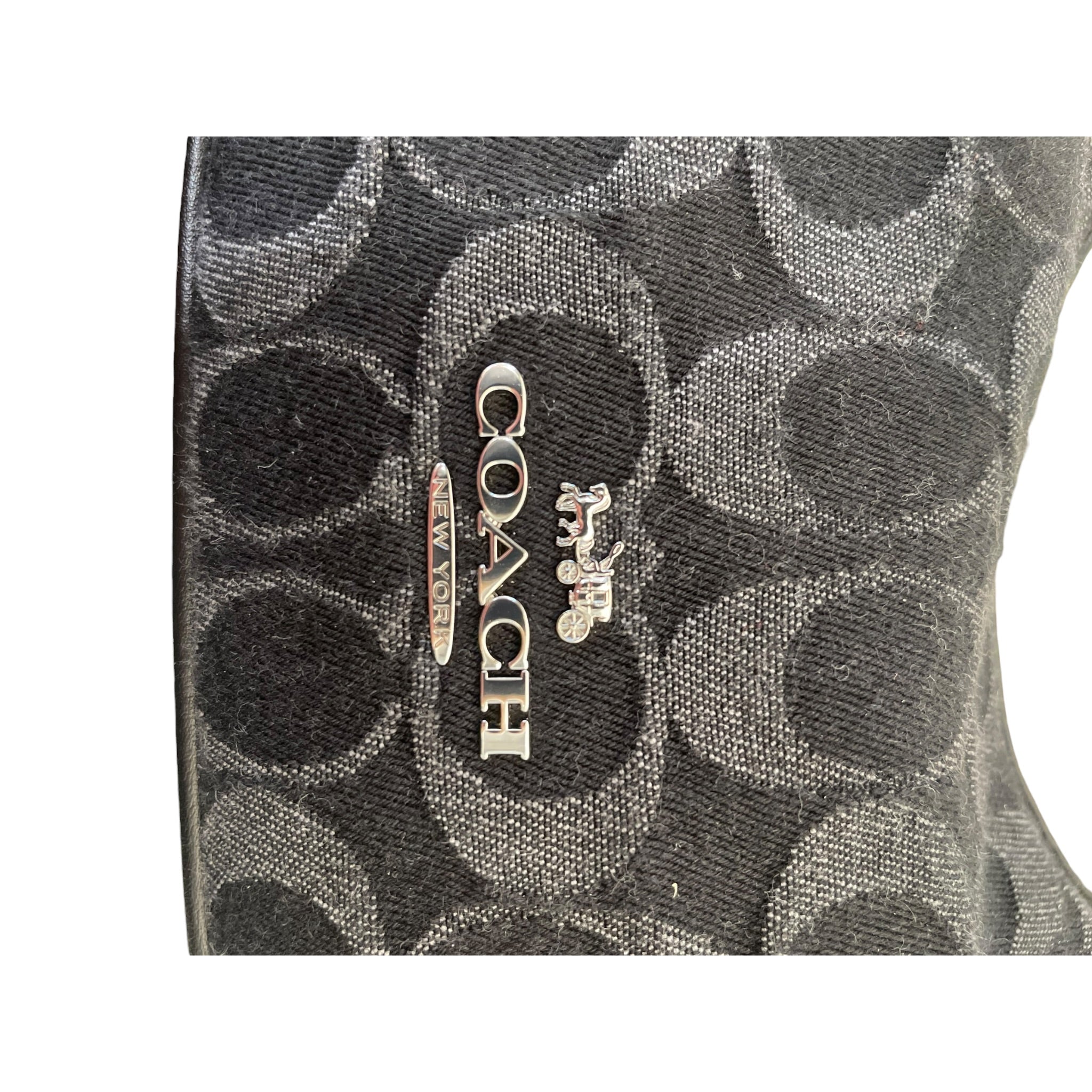 COACH/Clutch Bag/Monogram/Cotton/BLK/ view 5