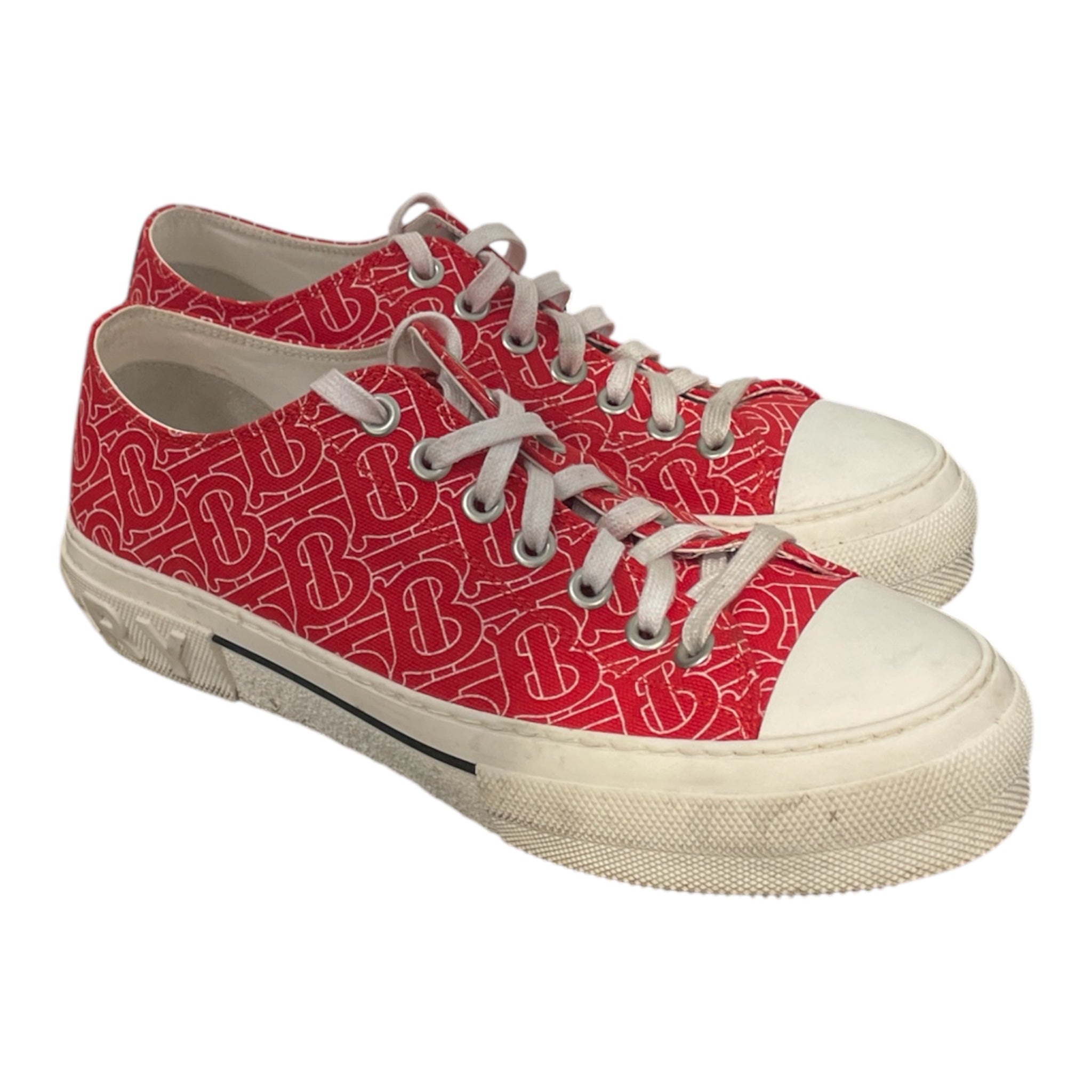 BURBERRY/Low-Sneakers/EU 44/BLK/BURBERRY SZ 44 RED CLOTH TRAIN view 1