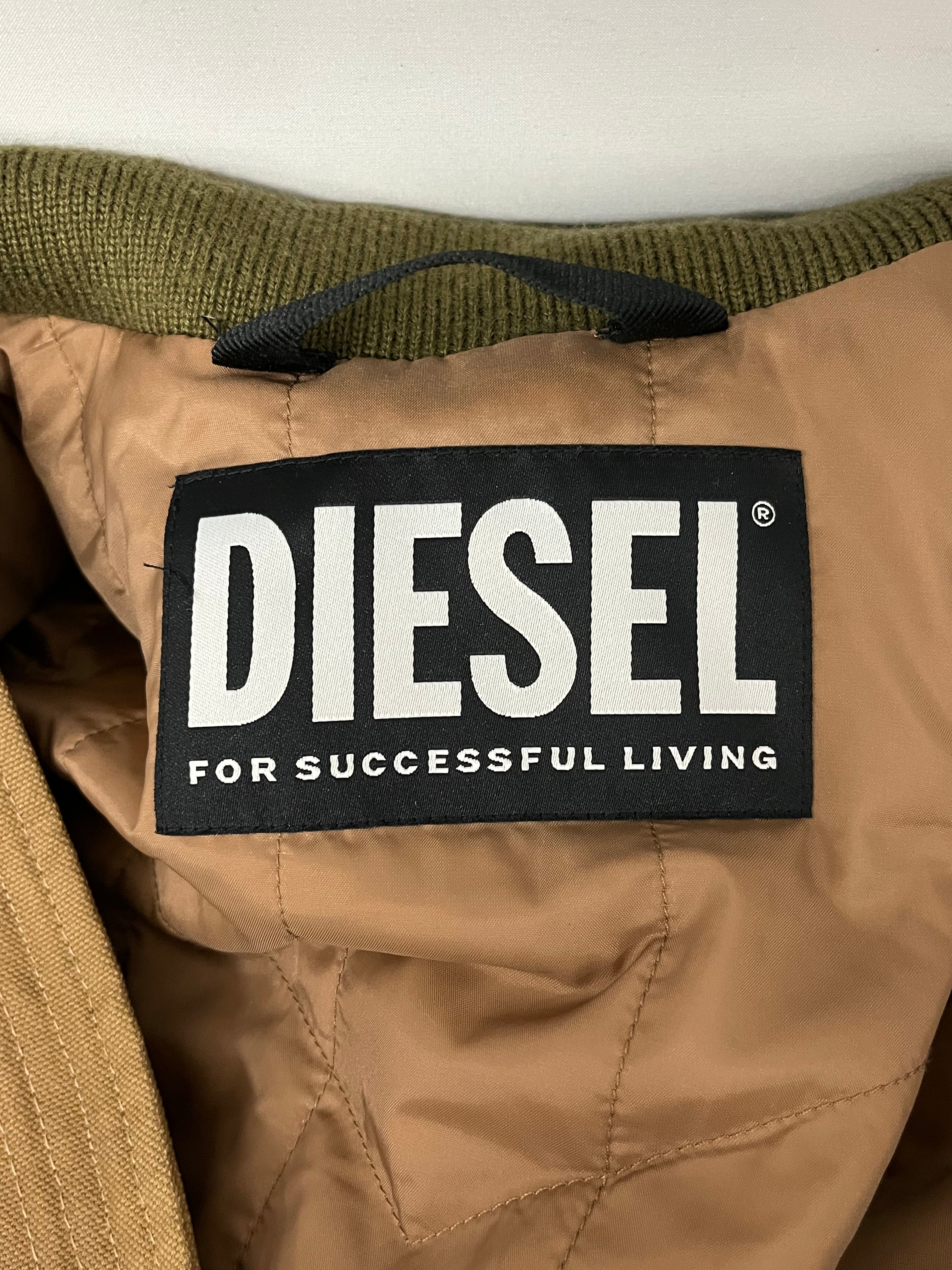 DIESEL/Puffer Jkt/M/Nylon/KHK/W-POW-TEDDY PUFFER JKT view 3