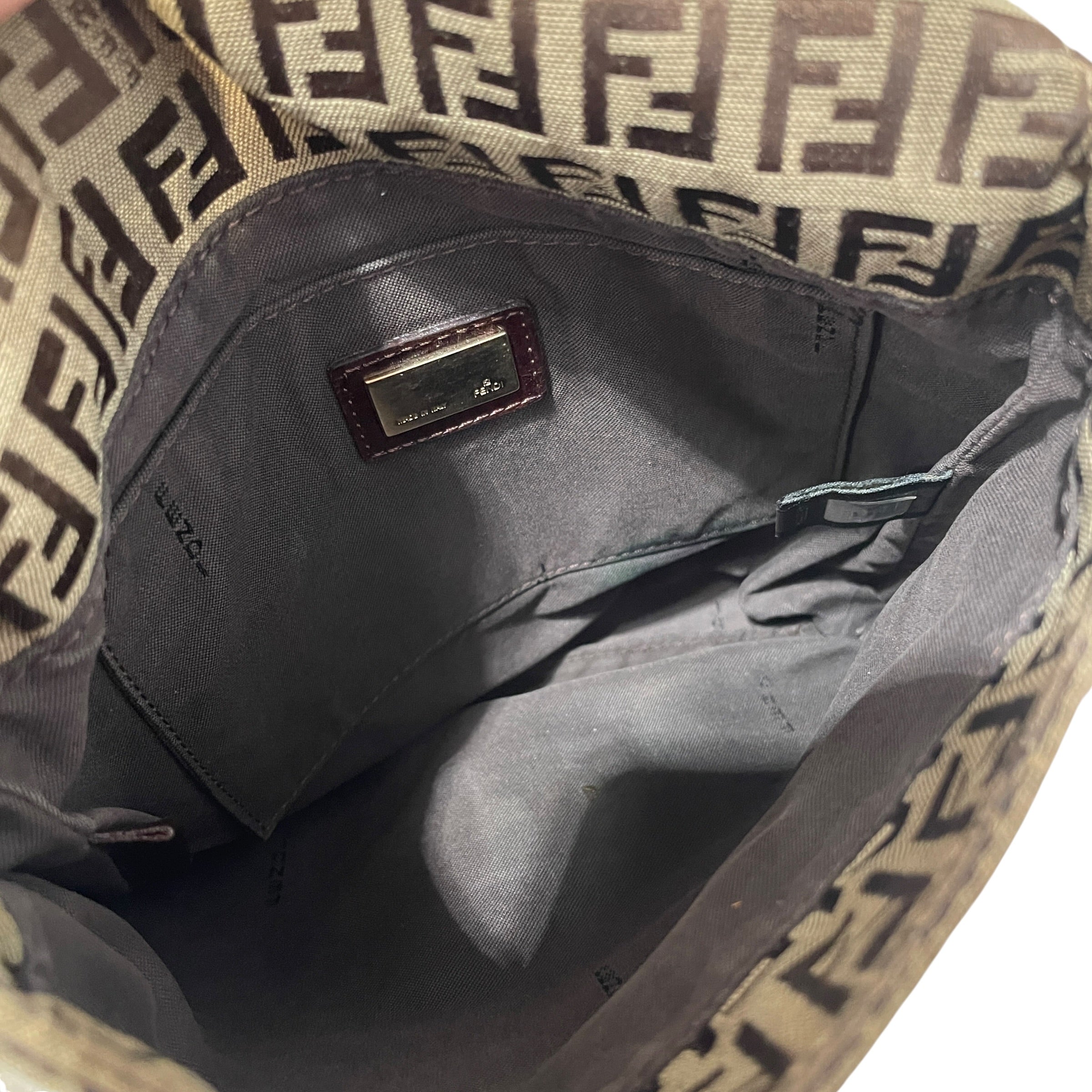 FENDI/Cross Body Bag/Monogram/Cotton/BEG/Zuchino FF Logo view 6
