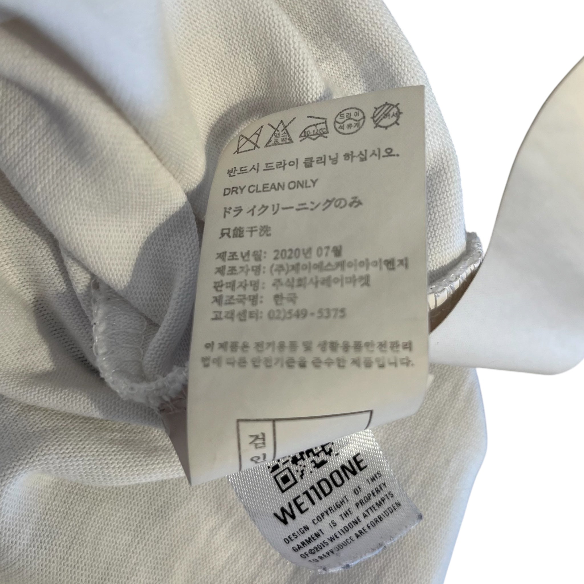 WE11DONE/T-Shirt/M/Cotton/WHT/teddy bear tee view 4