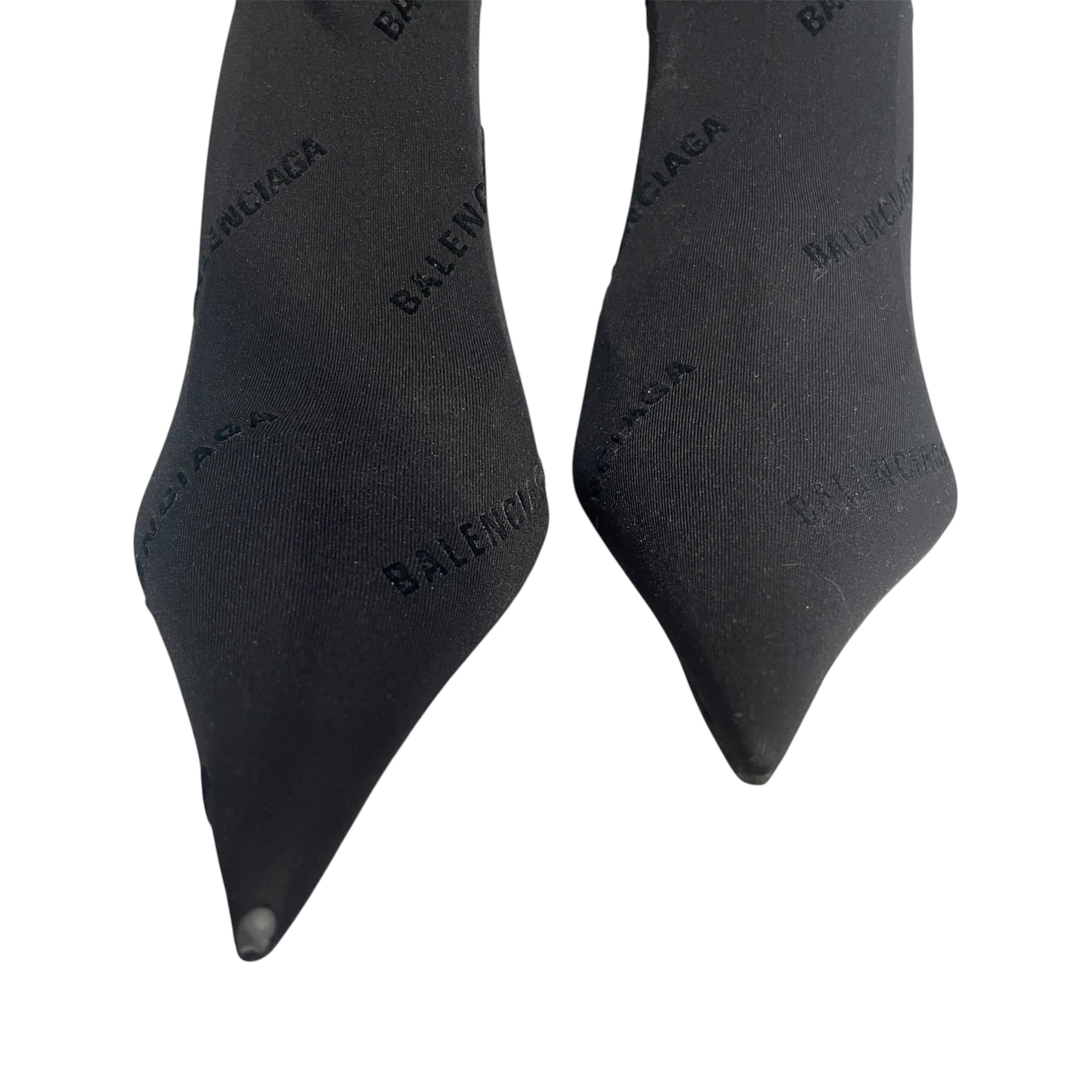 BALENCIAGA/Heels/EU 38/BLK/Knife Knit Booties view 2