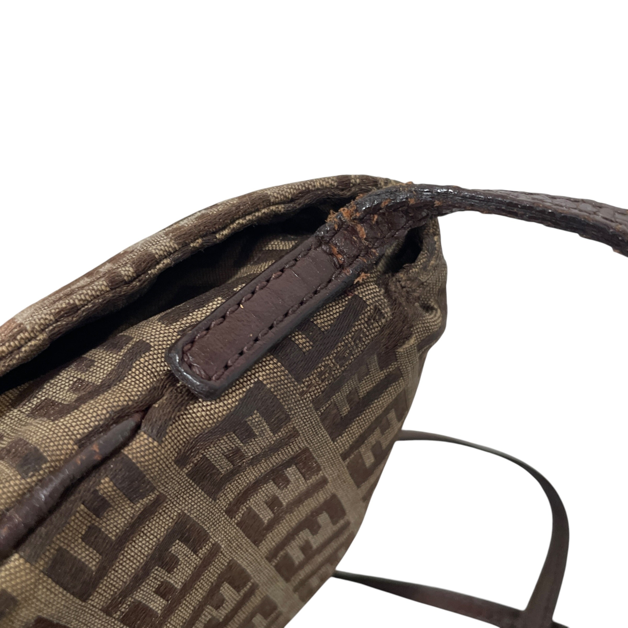 FENDI/Cross Body Bag/Monogram/Cotton/BEG/Zuchino FF Logo view 5
