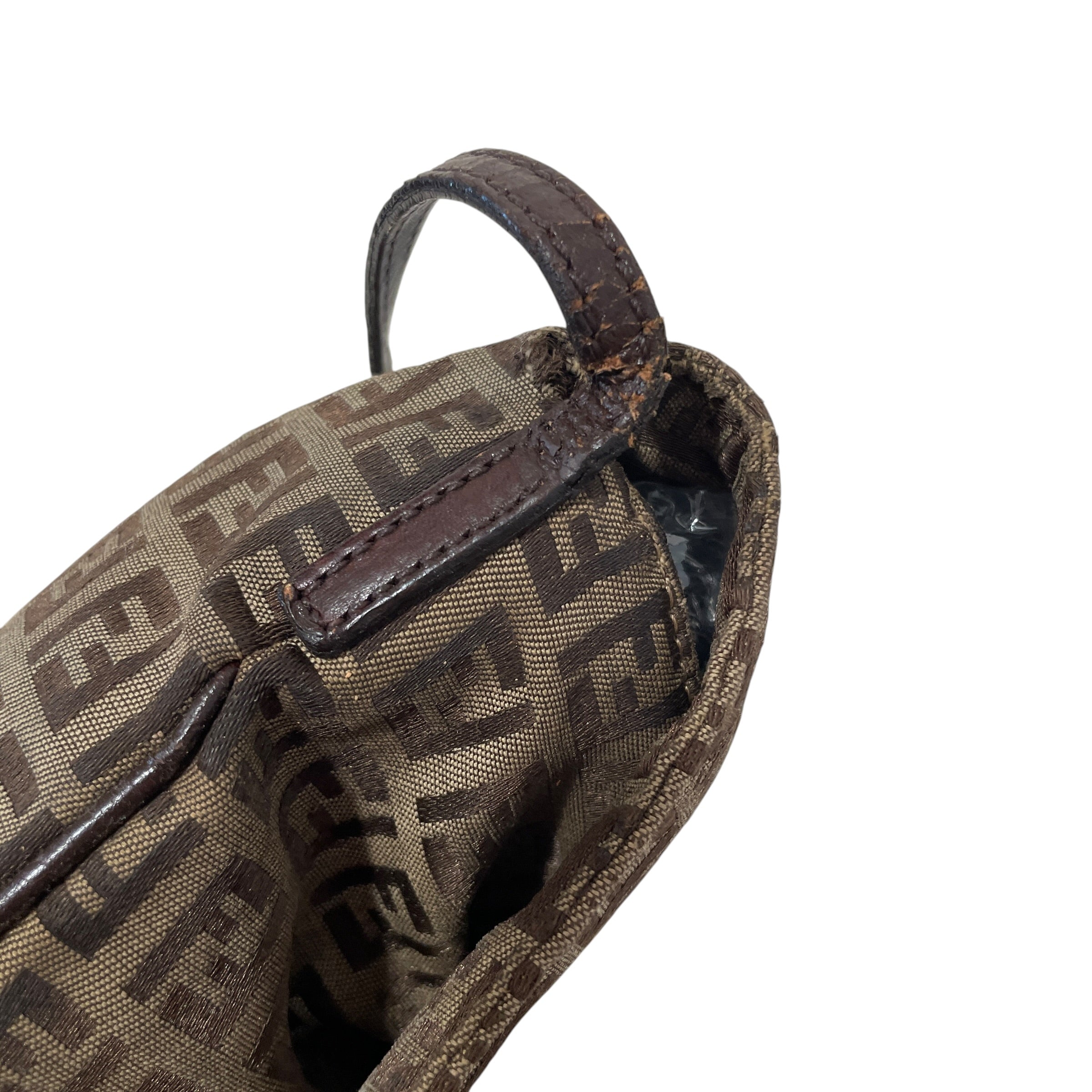 FENDI/Cross Body Bag/Monogram/Cotton/BEG/Zuchino FF Logo view 4