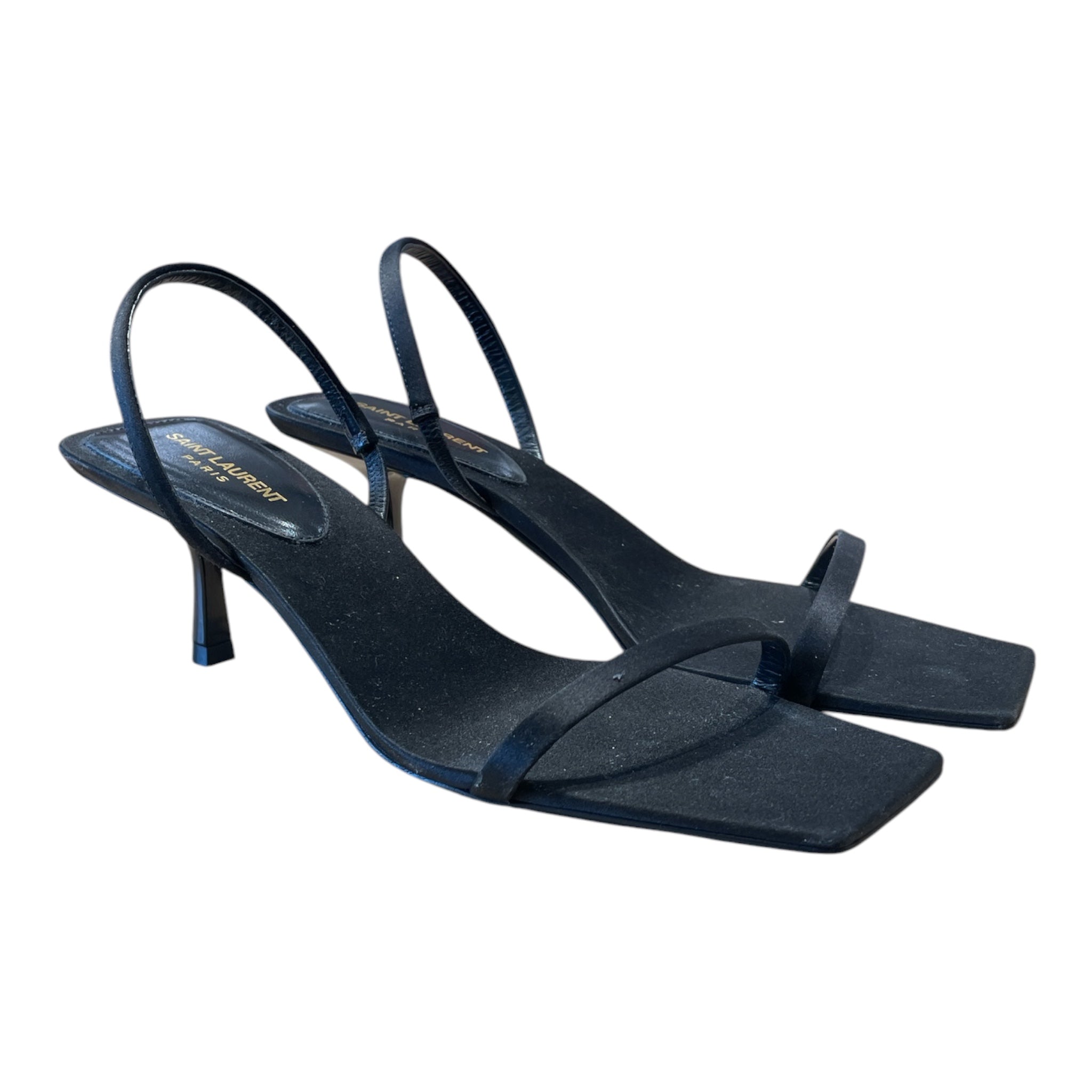 SAINT LAURENT/Heels/EU 36.5/BLK/55M KTTEN HEEL view 1