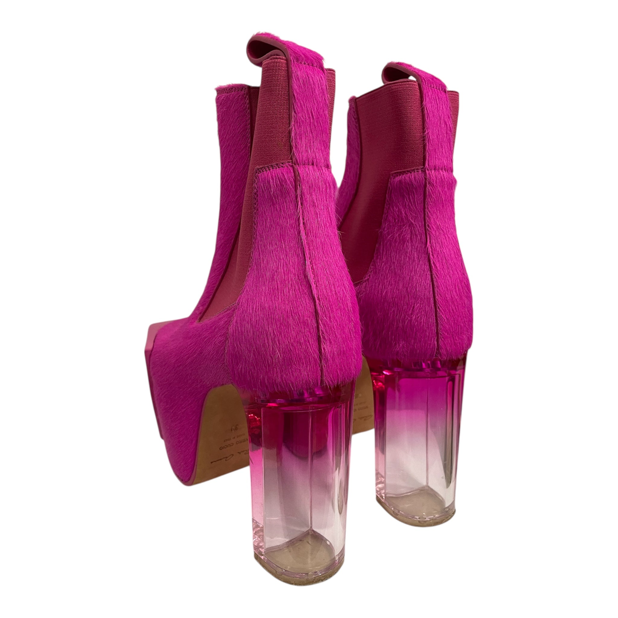 Rick Owens/Heels/EU 38/Fur/PNK/NEON PINK KISS HEELS view 2