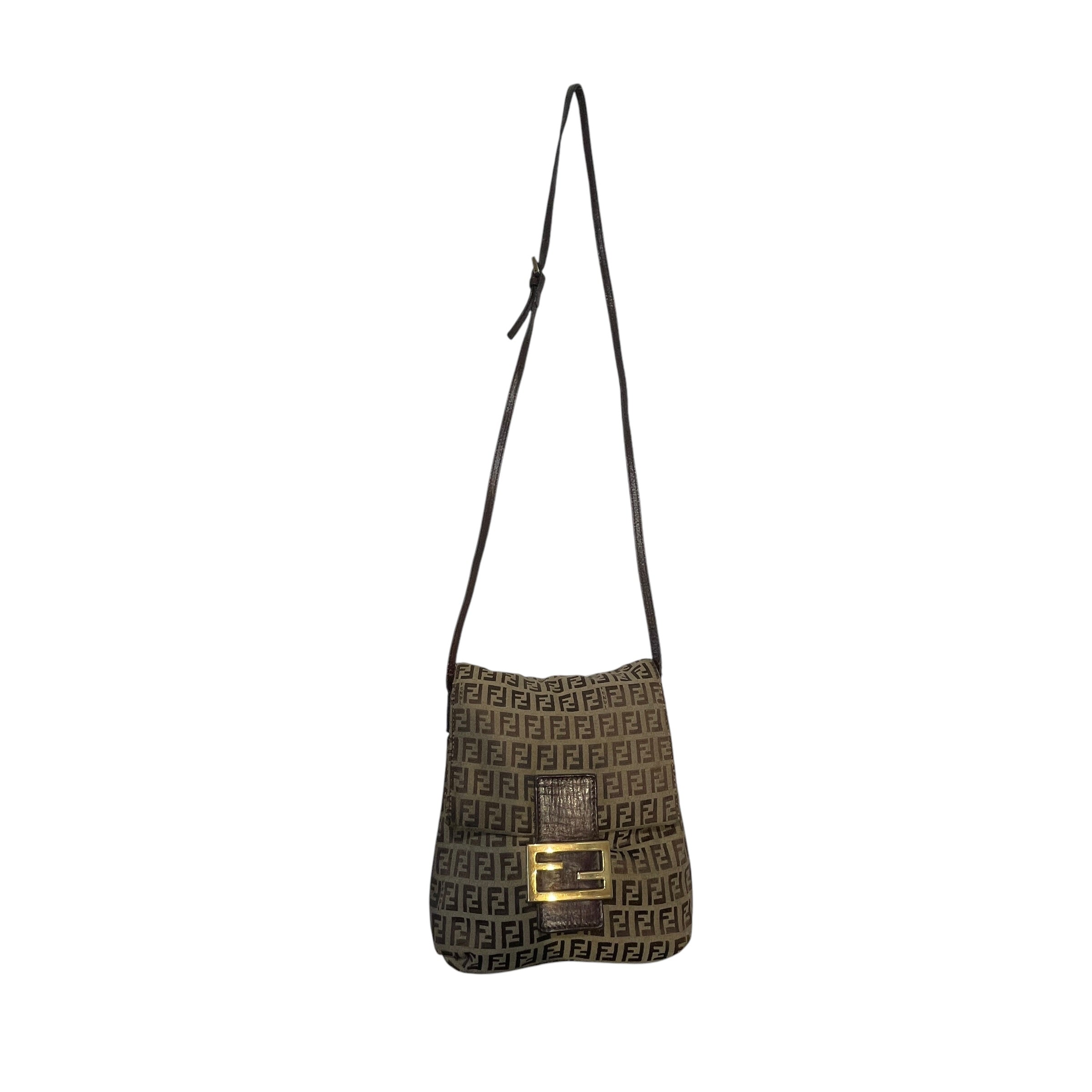 FENDI/Cross Body Bag/Monogram/Cotton/BEG/Zuchino FF Logo view 1