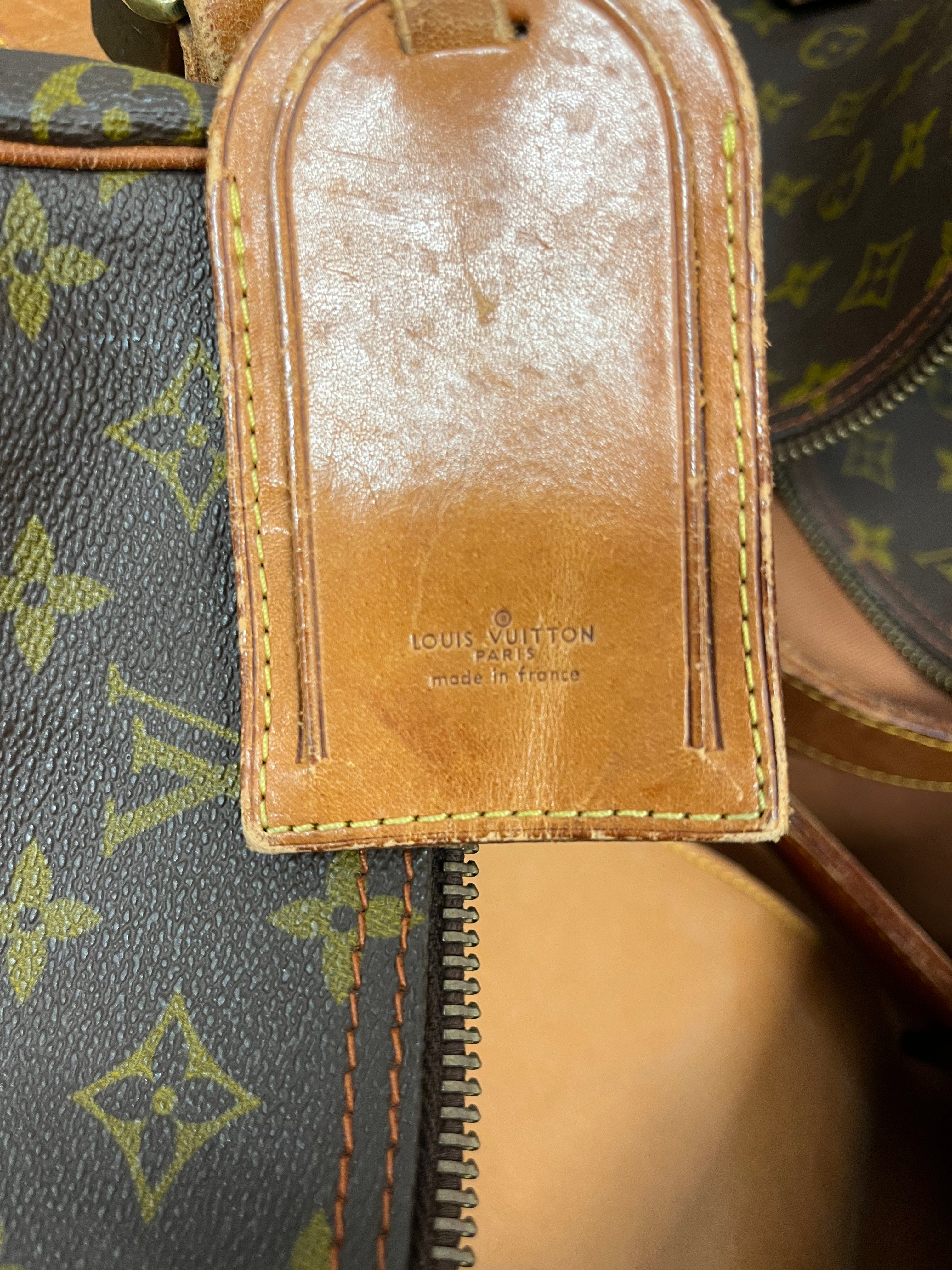 LOUIS VUITTON/Cross Body Bag/Monogram/Leather/BRW/KEEP ALL DUFFLE BAG view 3