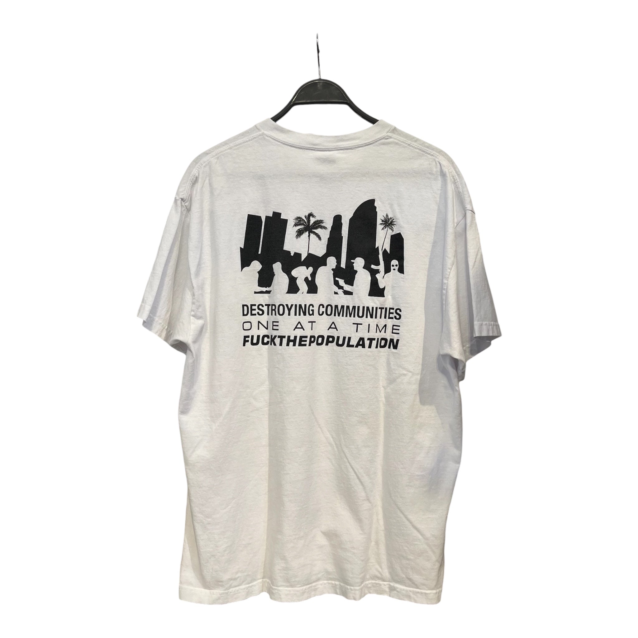 FTP/T-Shirt/XL/Cotton/WHT/destroying communities graphic view 2