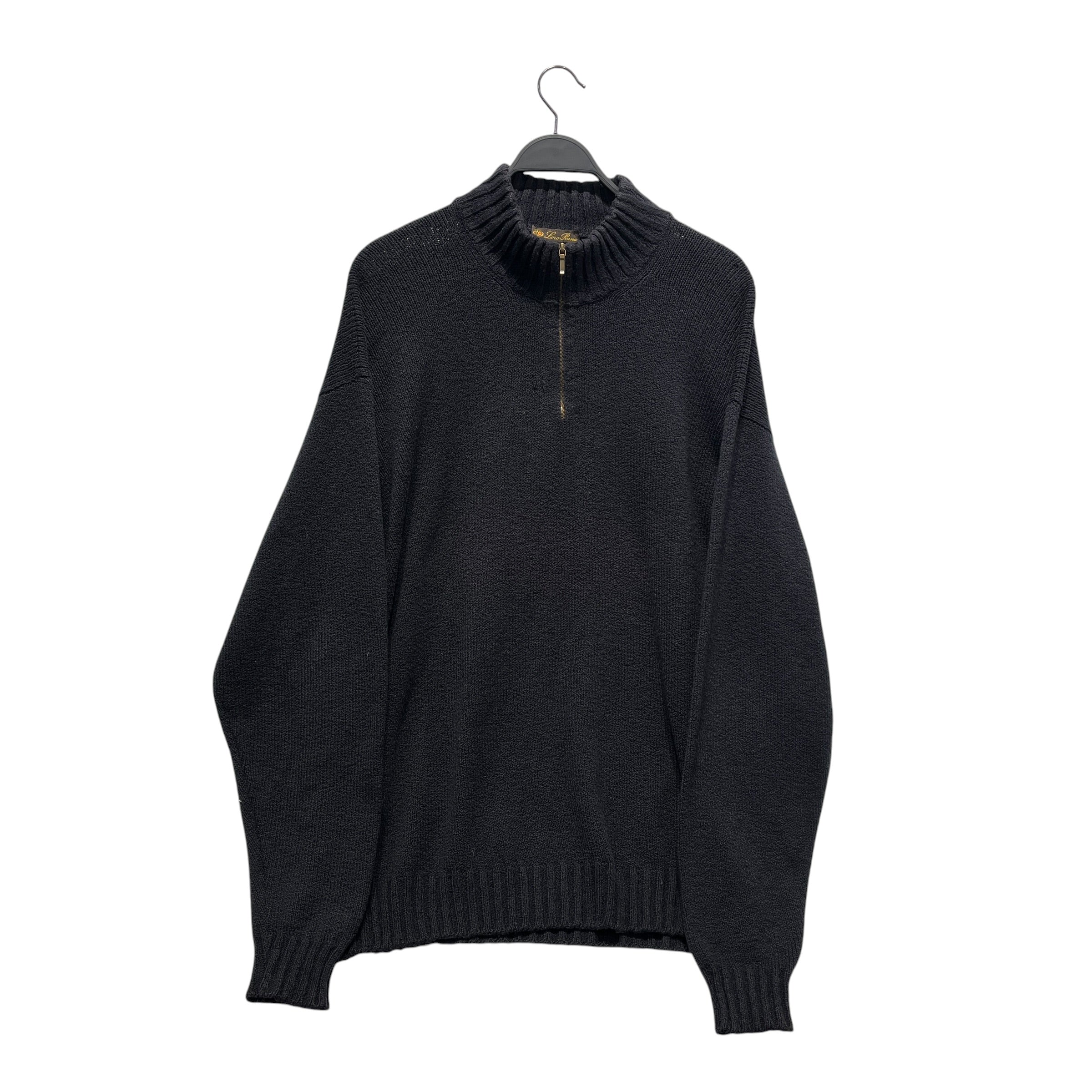 Loro Piana/Sweater/XXL/Cotton/NVY/Pullover/Navy Quarter Zip Knit Esntials view 1