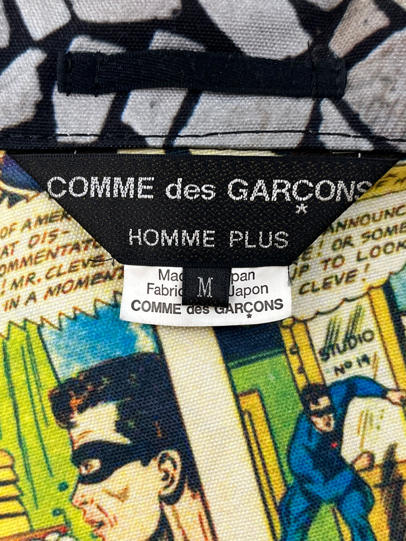 COMME des GARCONS HOMME PLUS/Blouson/M/Polyester/GRY/All Over Print/COMIC PRINT