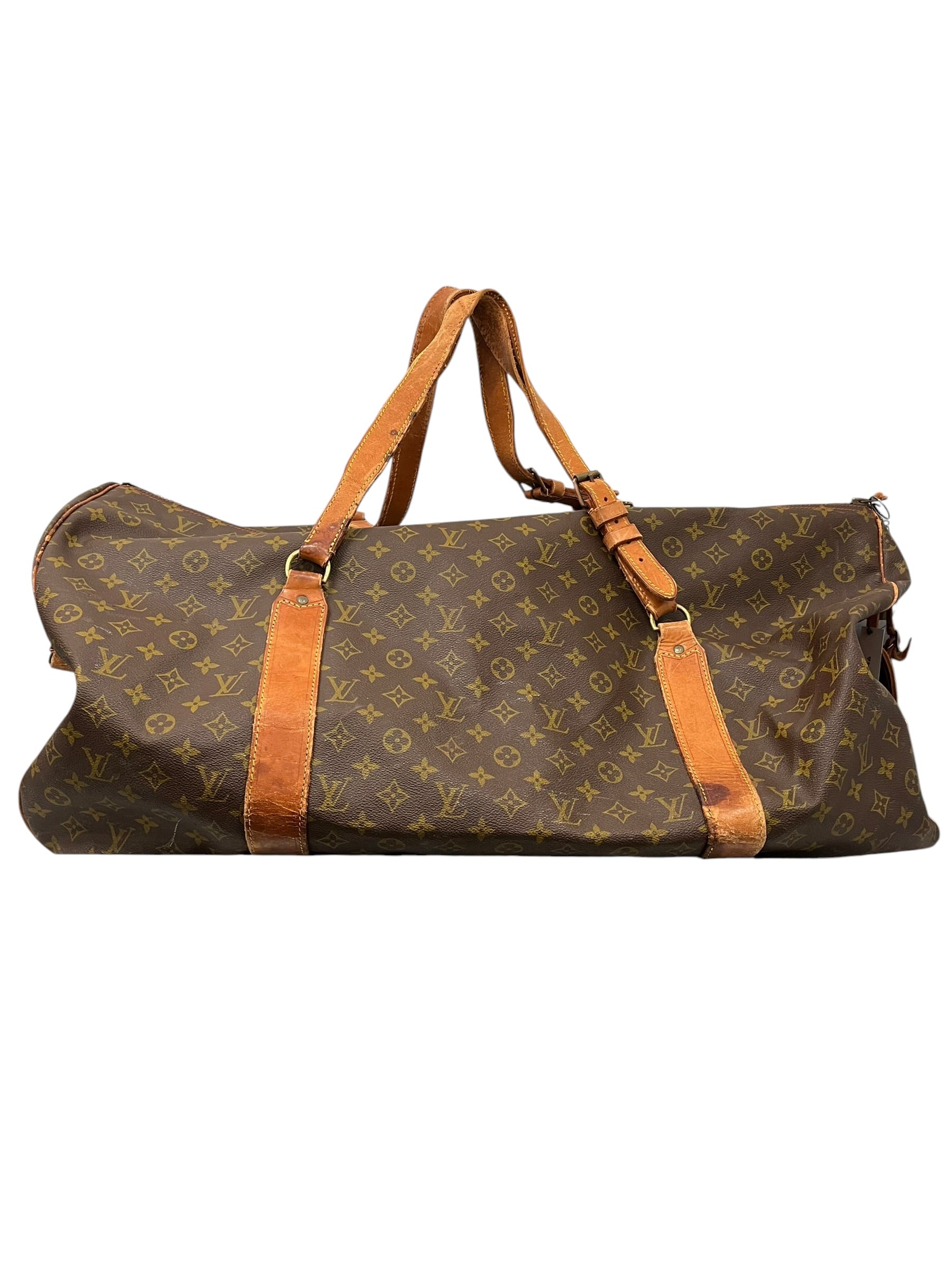 LOUIS VUITTON/Cross Body Bag/Monogram/Leather/BRW/KEEP ALL DUFFLE BAG view 1