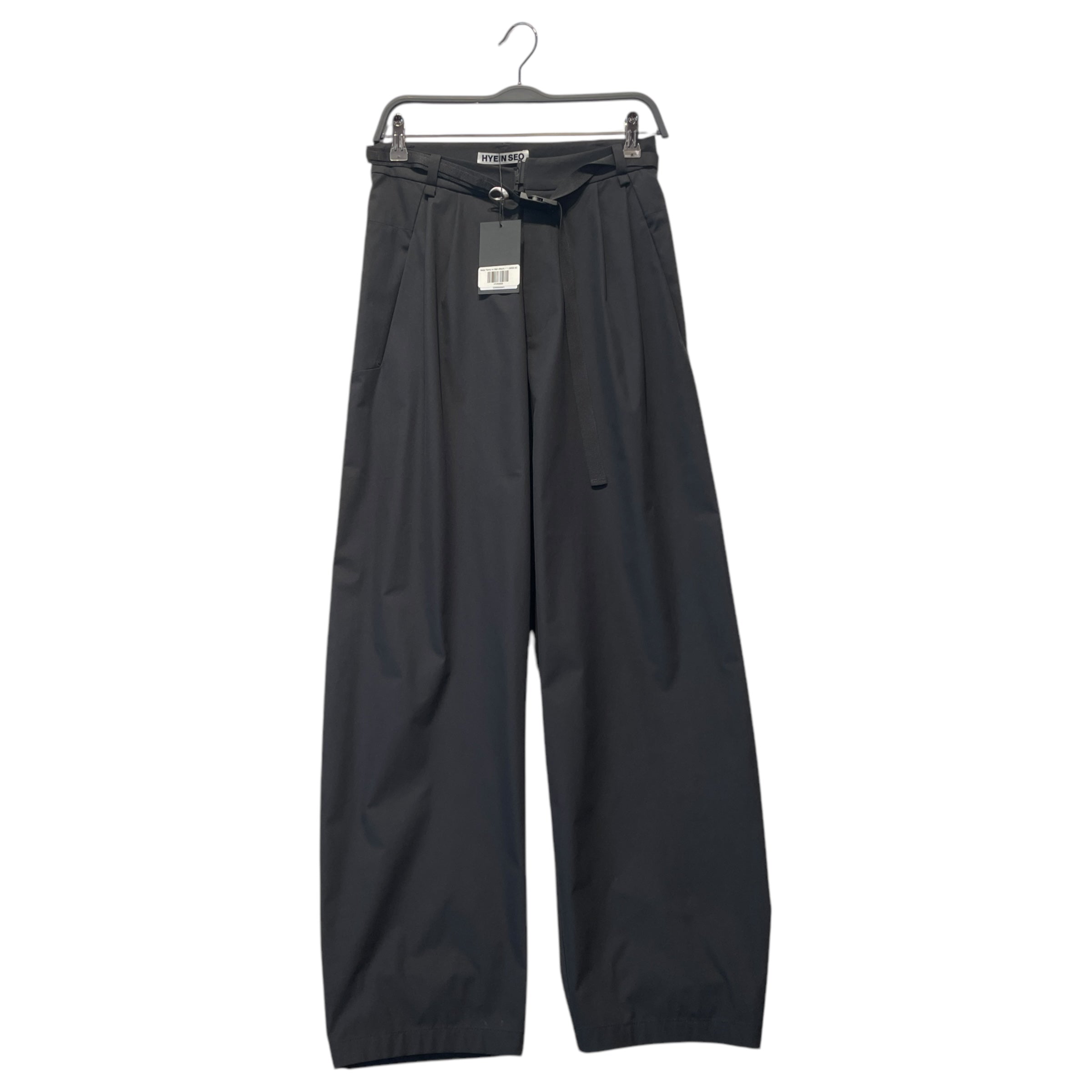 HYEIN SEO/Wide Leg Pants/1/Nylon/BLK/BELTED view 2
