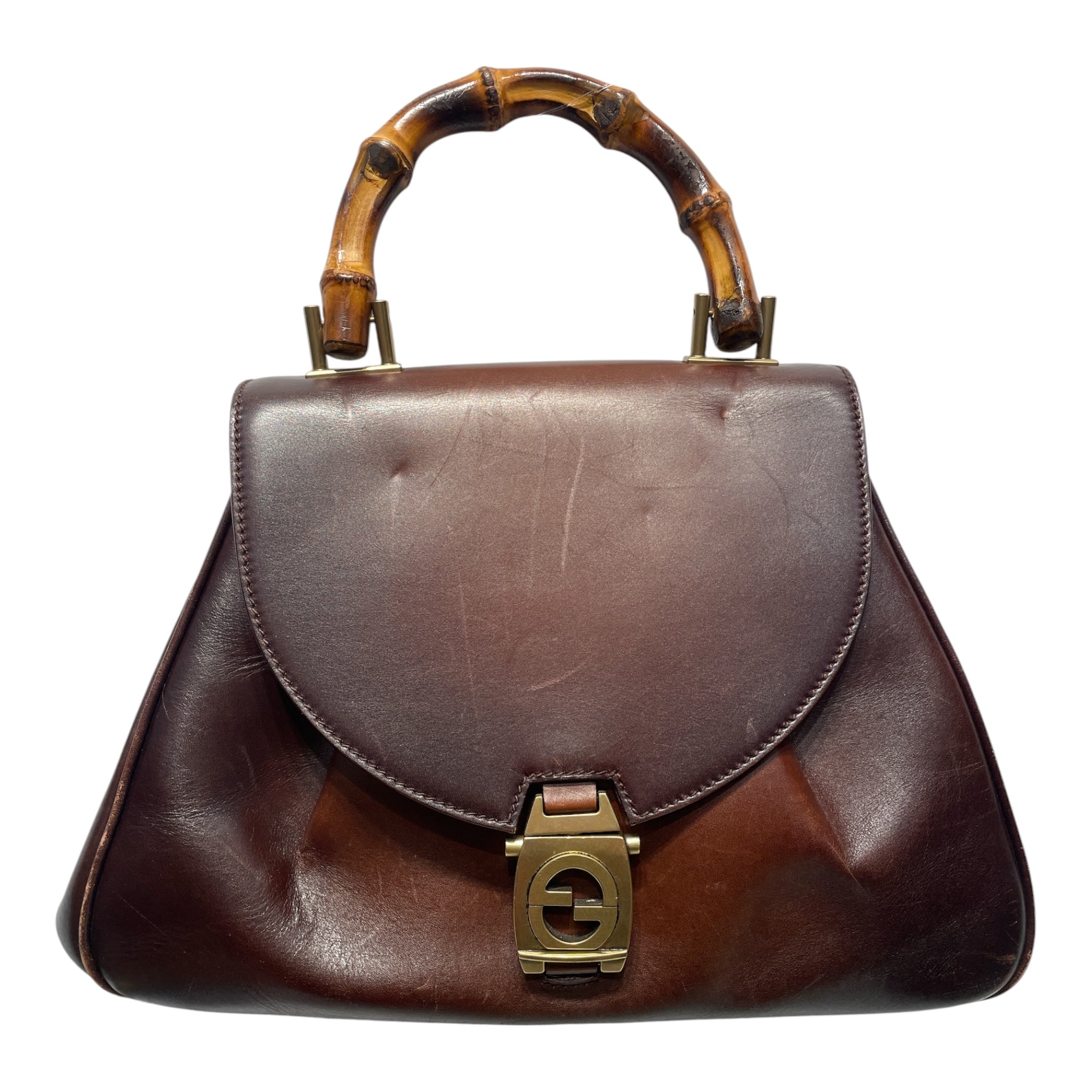 GUCCI/Tote Bag/Leather/BRW/BAMBOO HANDLE view 1