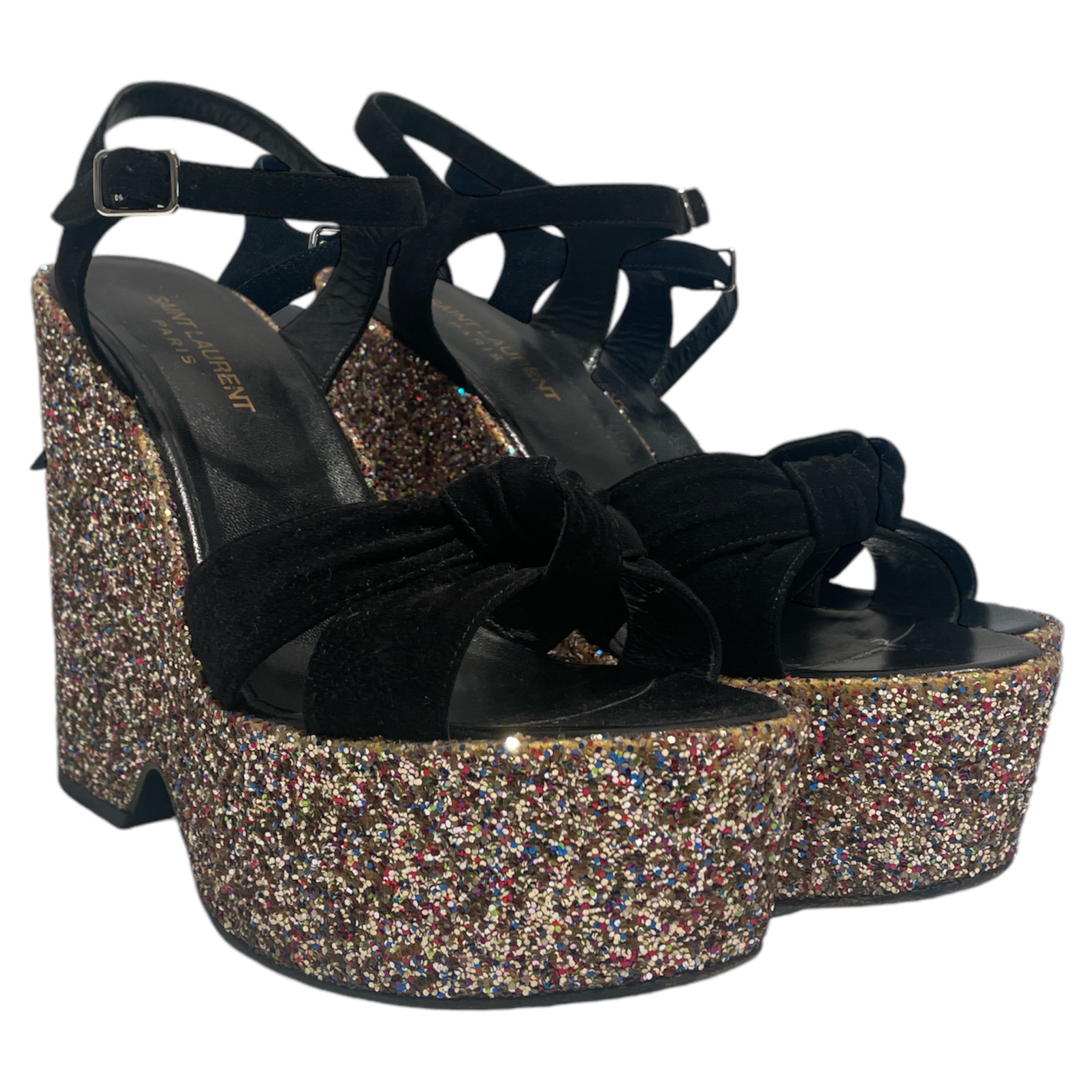 SAINT LAURENT/Heels/EU 38.5/Glitter/MLT/Candy Glitter Wedges view 1