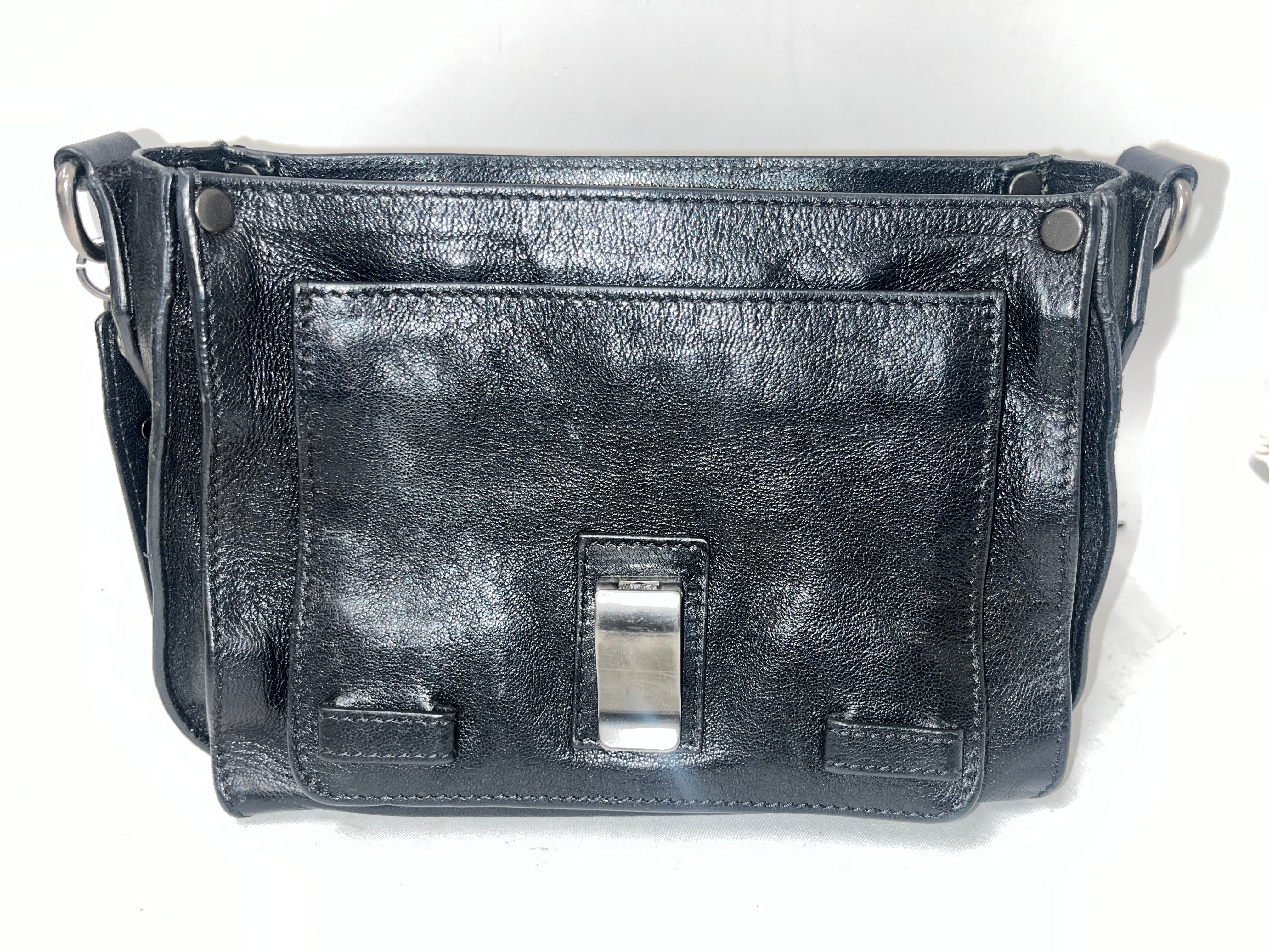 PROENZA SCHOULER/Cross Body Bag/S/Leather/BLK/LAMBSKIN TINY FRINGE BAG view 8