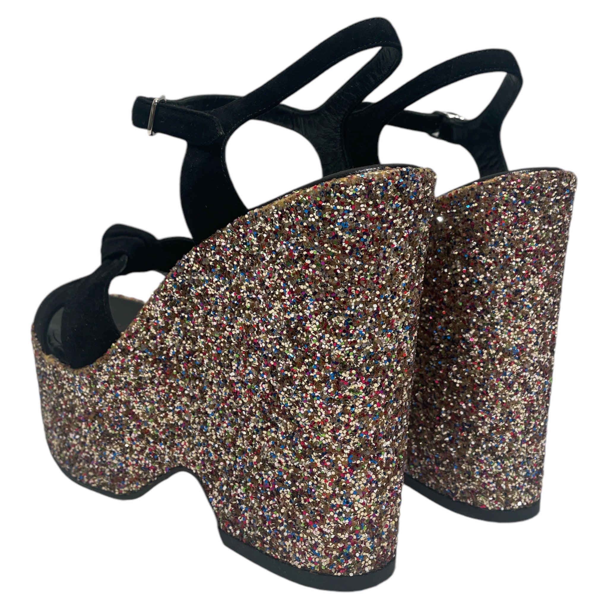 SAINT LAURENT/Heels/EU 38.5/Glitter/MLT/Candy Glitter Wedges view 2