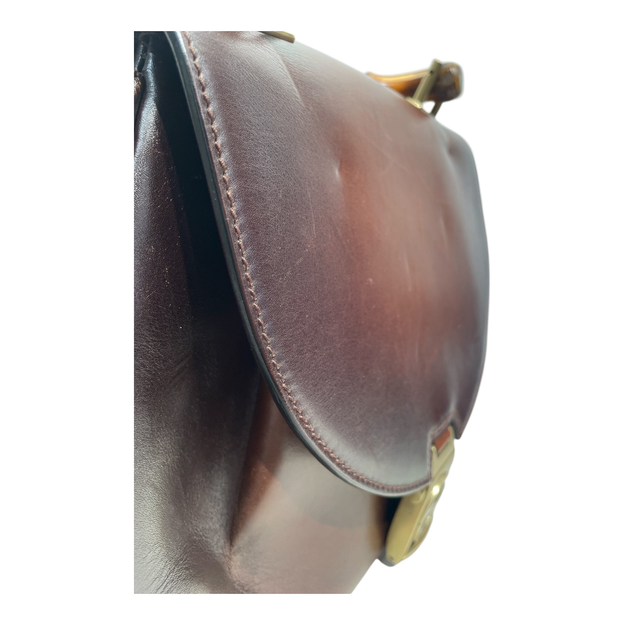 GUCCI/Tote Bag/Leather/BRW/BAMBOO HANDLE view 6