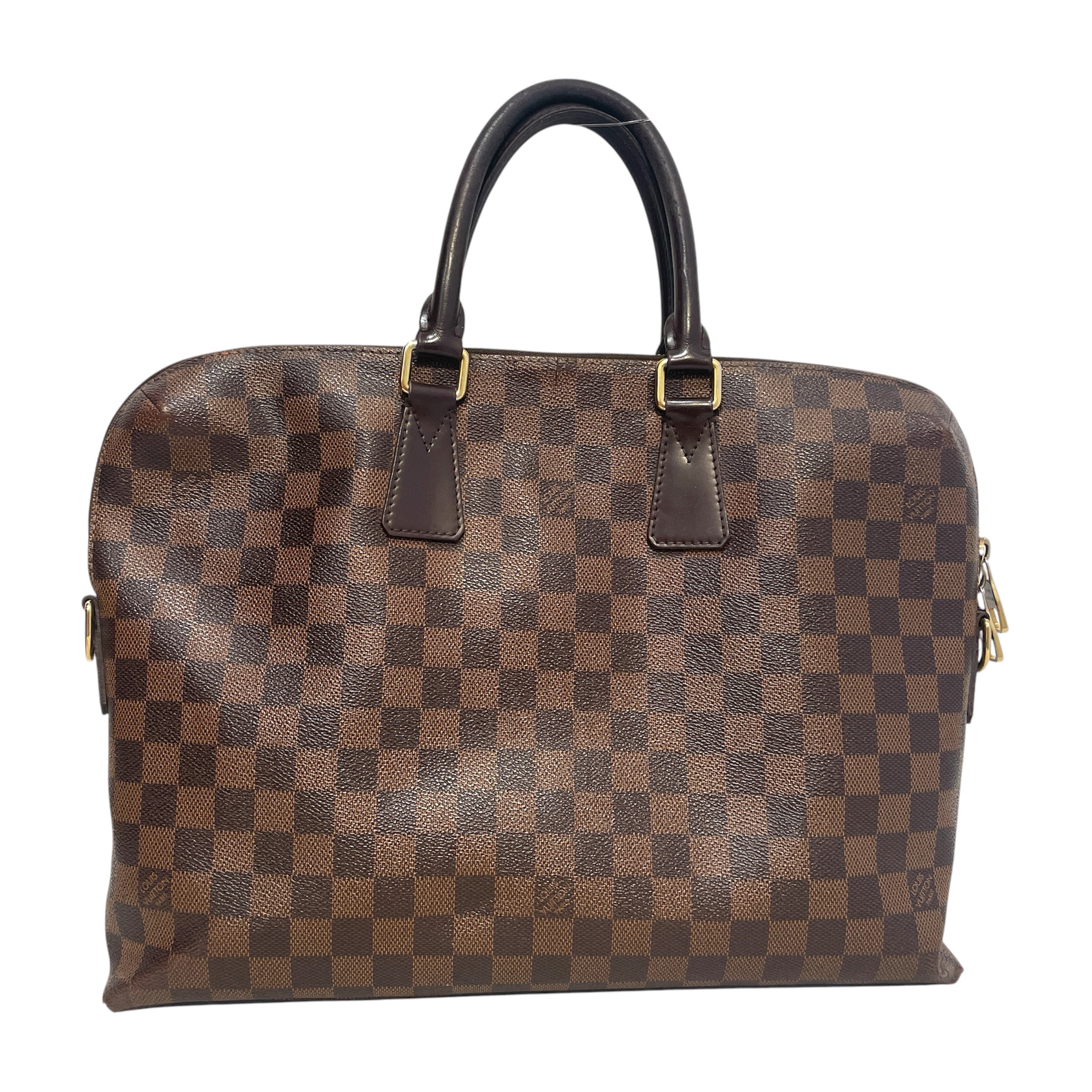 LOUIS VUITTON/Tote Bag/Monogram/Leather/BRW/Damier Ebene Porte view 1