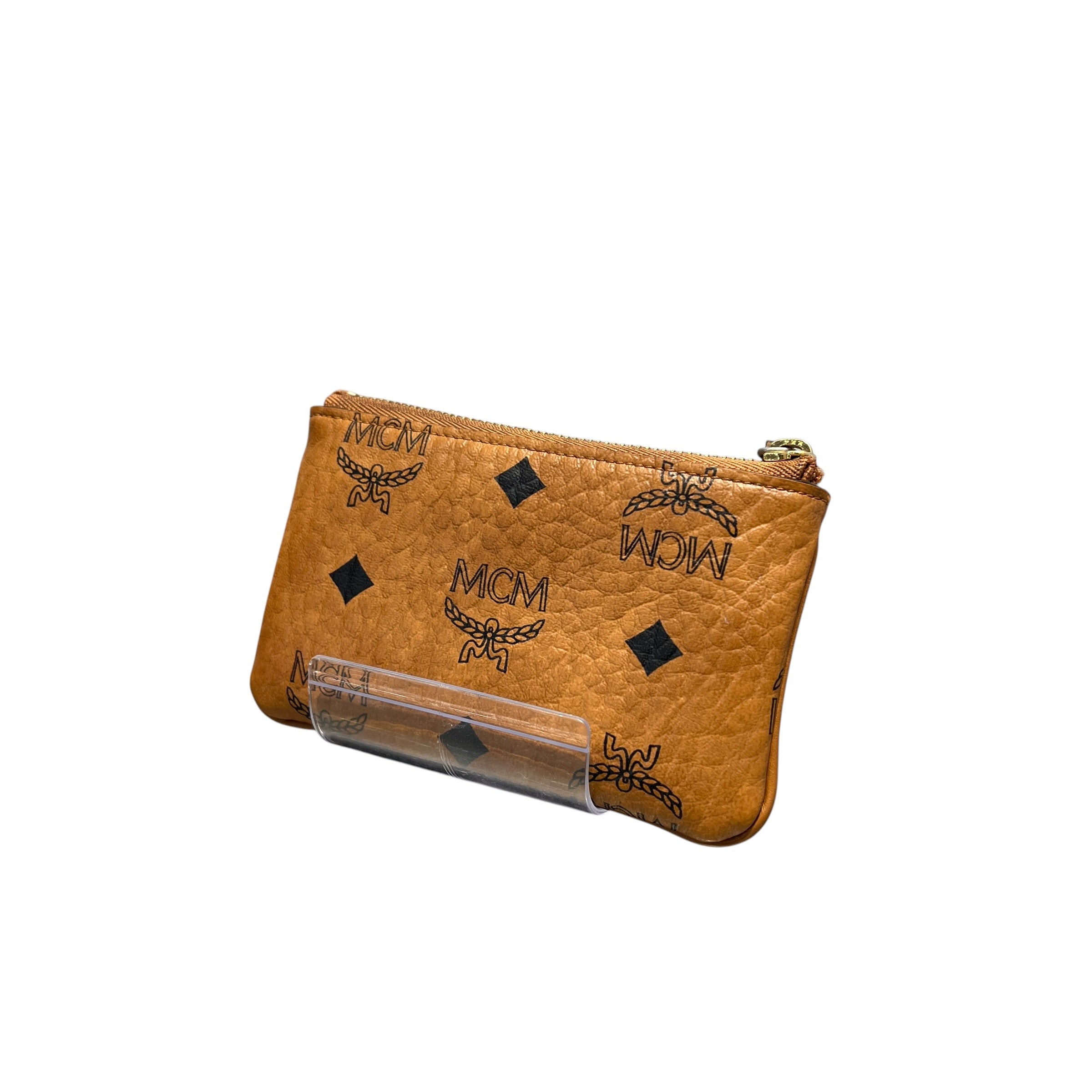 MCM/Coin Wallet/Monogram/Leather/BEG/M's/visetos key coin pouch view 1