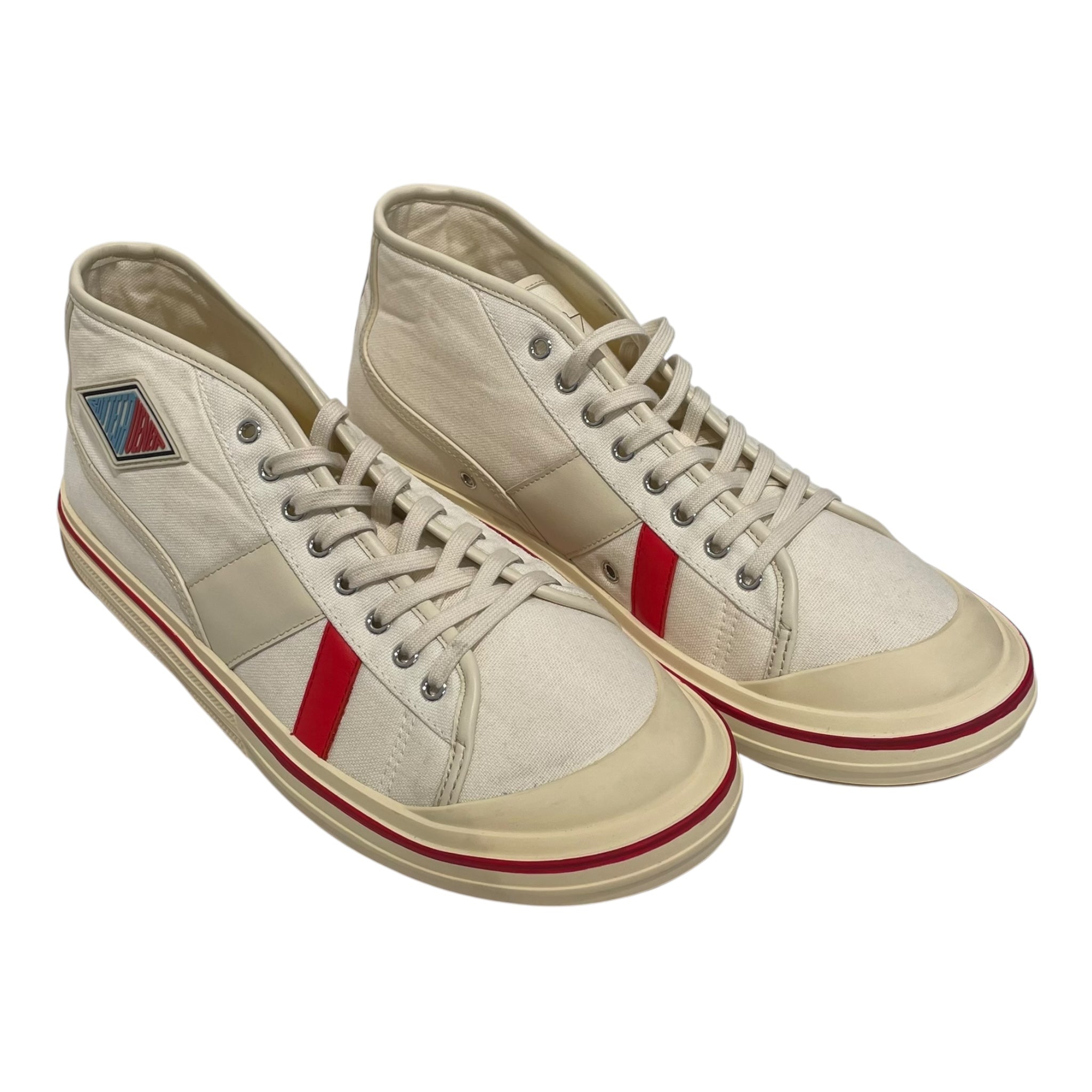 BOTTEGA VENETA/Hi-Sneakers/US 12/Border/Cotton/CRM/Eliot Sneaker view 1