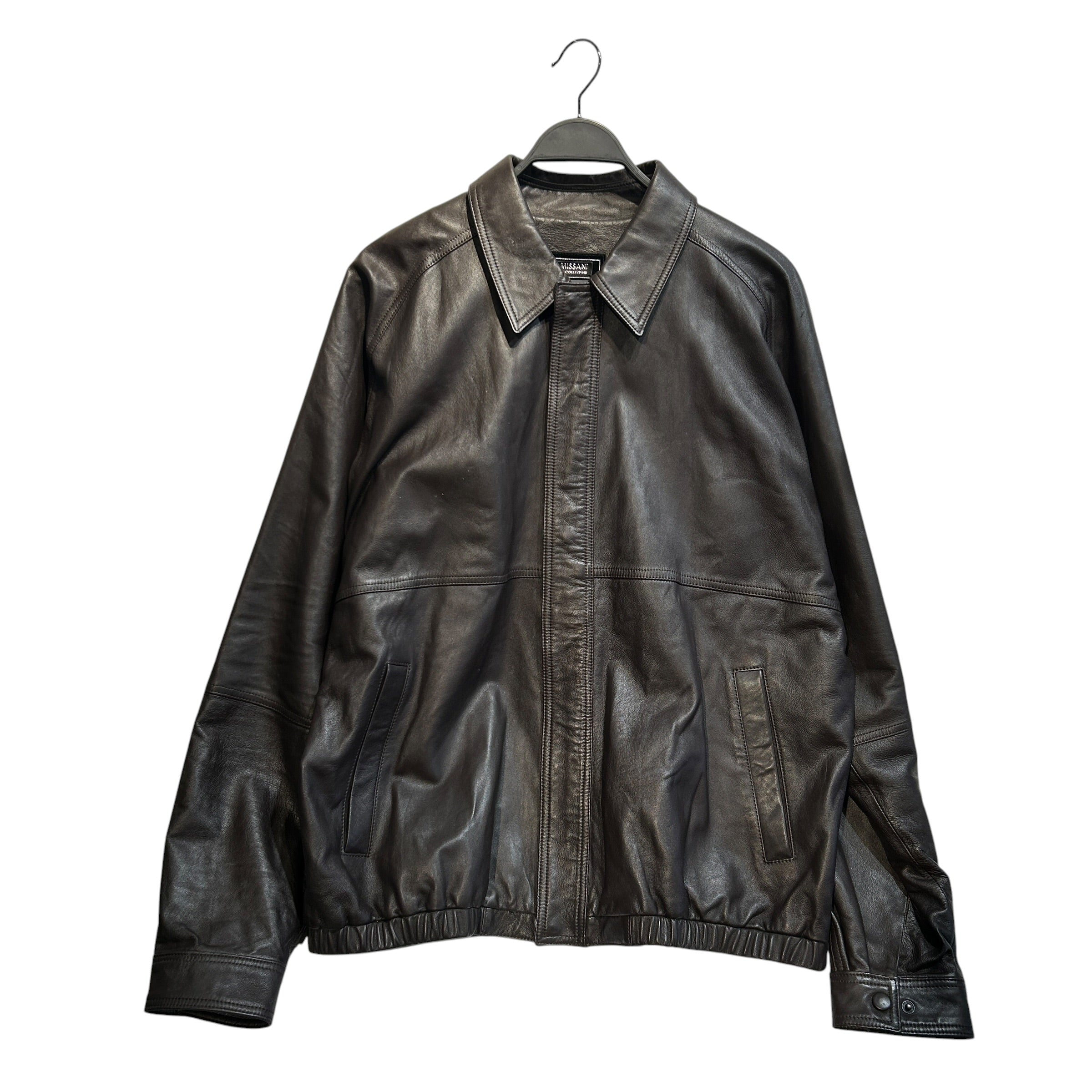 MISSANI LE COLLEZIONI/Leather Jkt/XXL/Leather/BLK/ZIP UP W COLLAR view 1