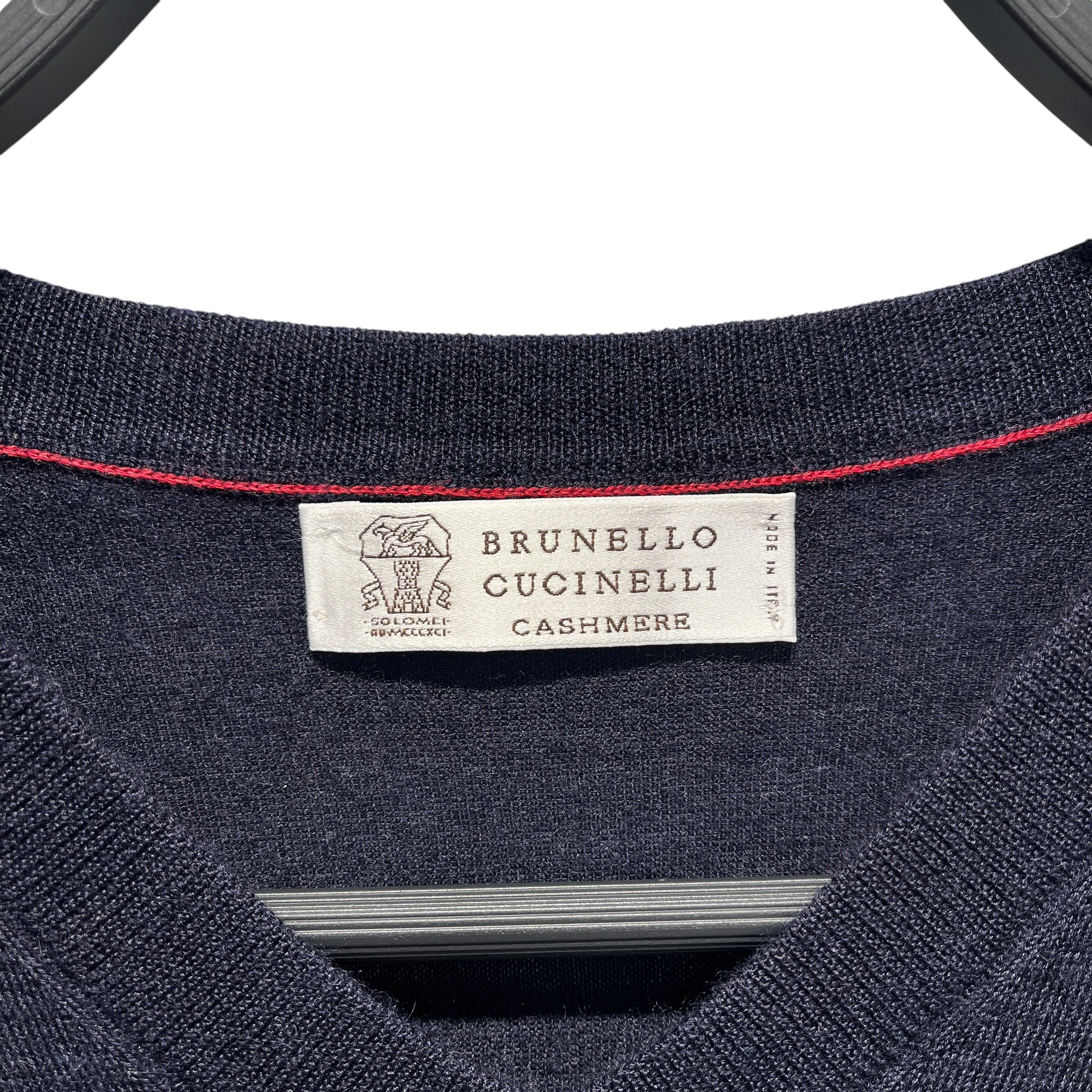 BRUNELLO CUCINELLI/Sweatshirt/XXL/Stripe/Wool/NVY/Pullover/Navy Blue Stripe Wool Swtshirt view 3