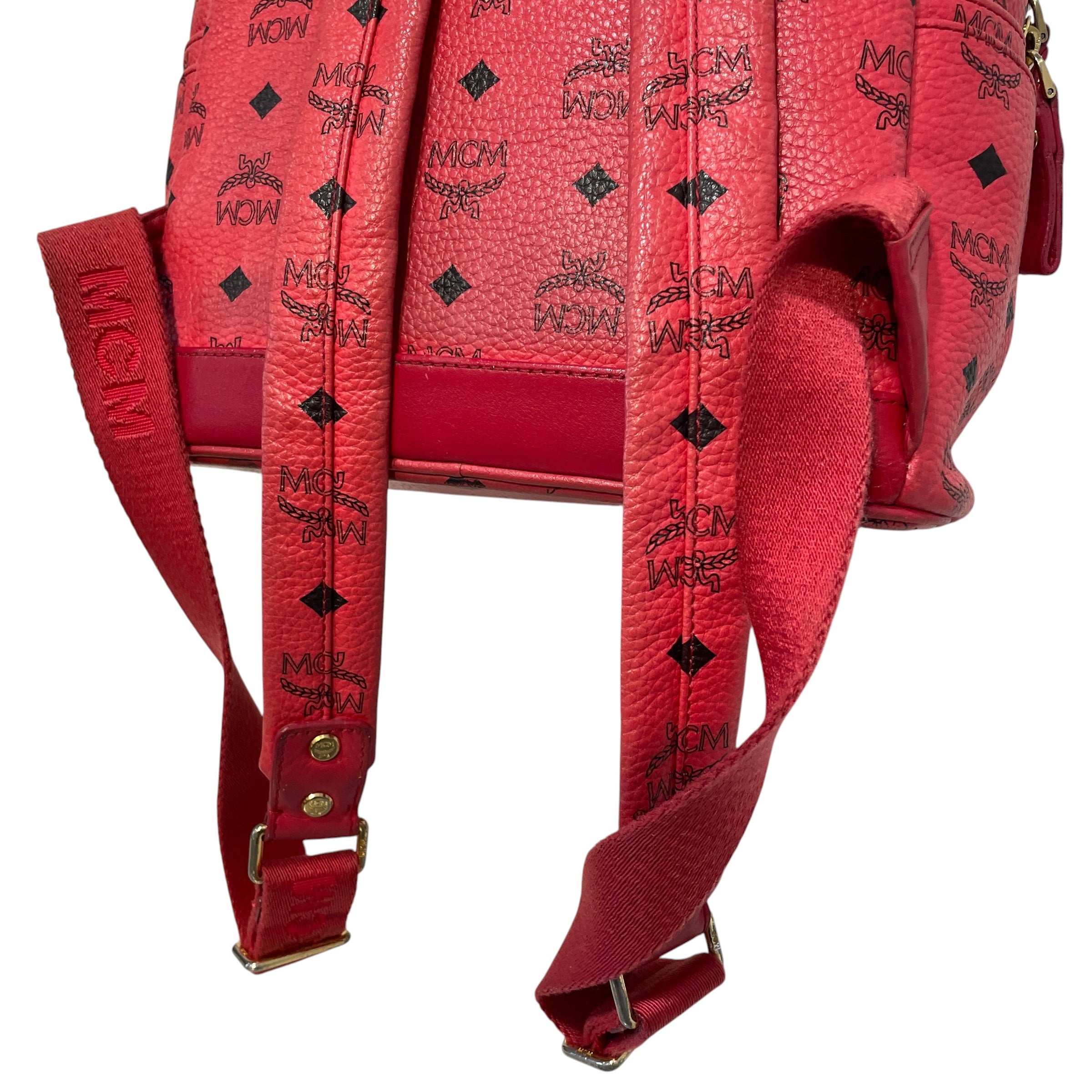 MCM/Bag/Monogram/Leather/PNK/BAckpack view 4