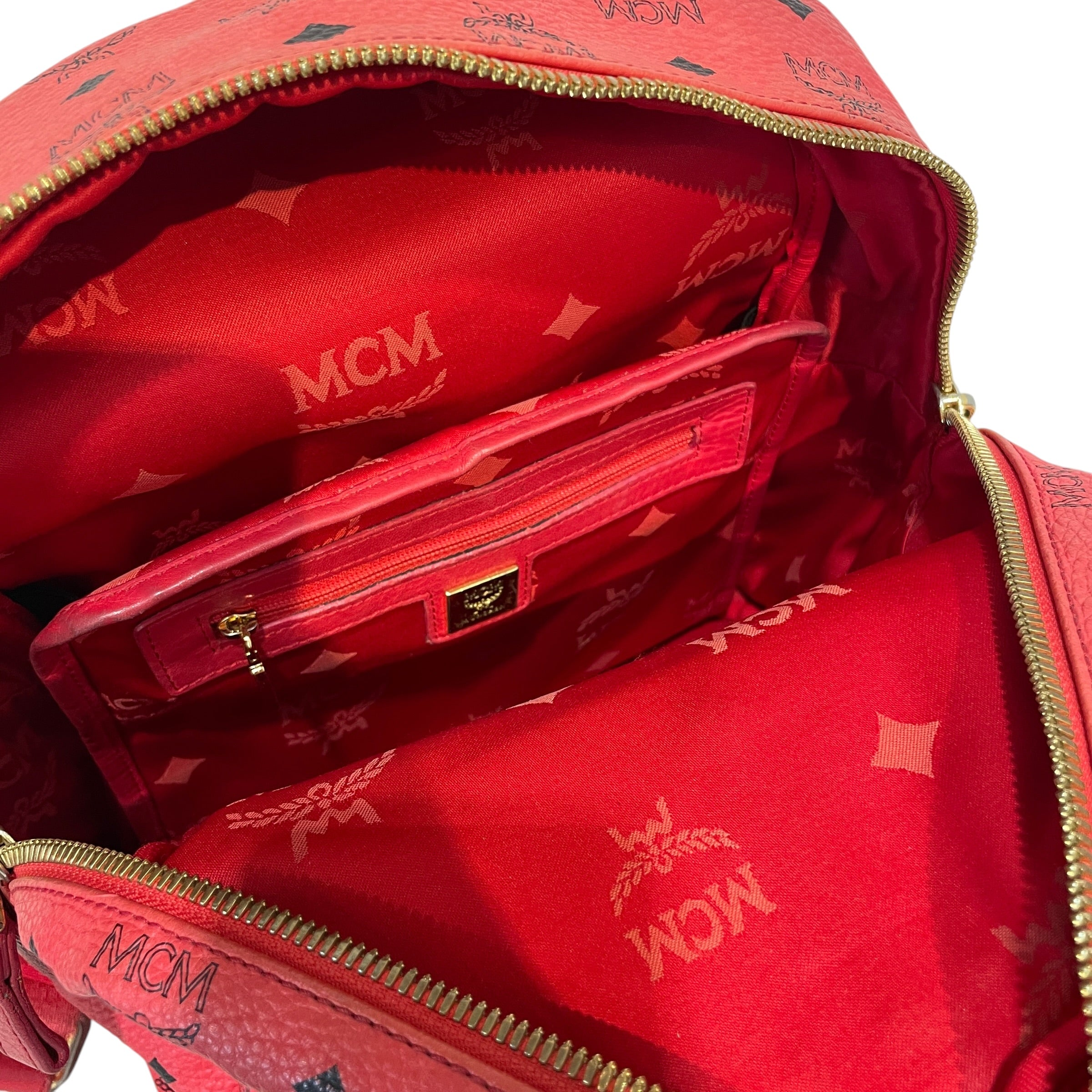MCM/Bag/Monogram/Leather/PNK/BAckpack view 7